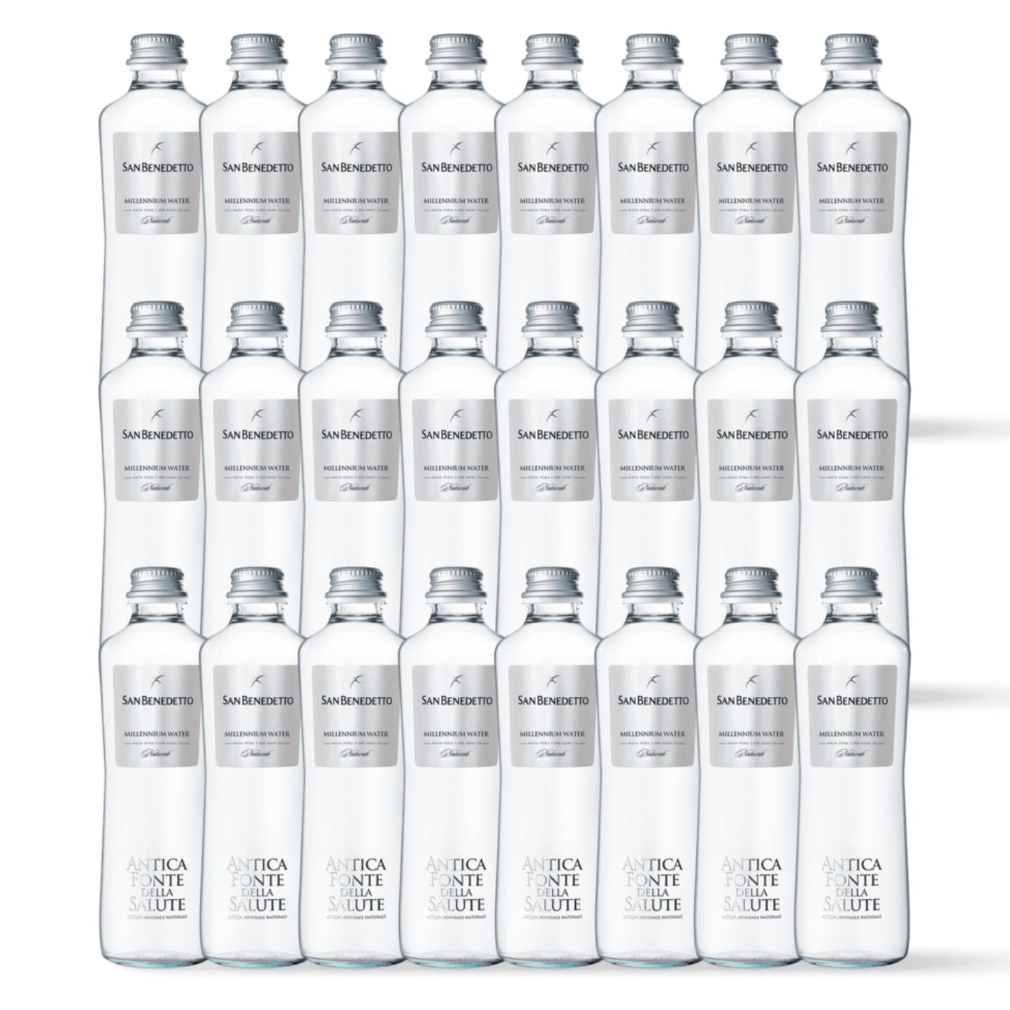 Acqua San Benedetto Minerale Naturale Antica Fonte della Salute | Premium Water | Confezione da 24 Bottiglie in Vetro da 330ml