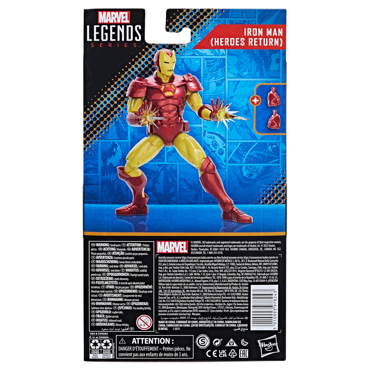 Hasbro, Marvel Legends Series, Iron Man (Heroes Return), Action Figure da 15 cm Ispirata ai Marvel Comics