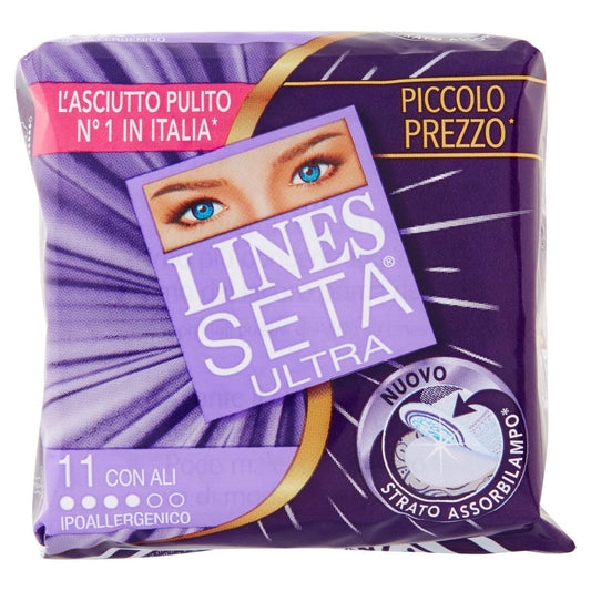Lines Assorbenti Seta Ultra Lungo Ali Normal 11 Pz - 100ml