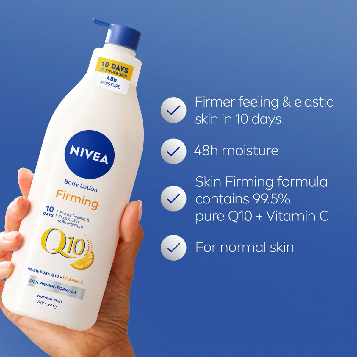 Nivea Q10 Energy lozione rassodante per il corpo, 400 ml