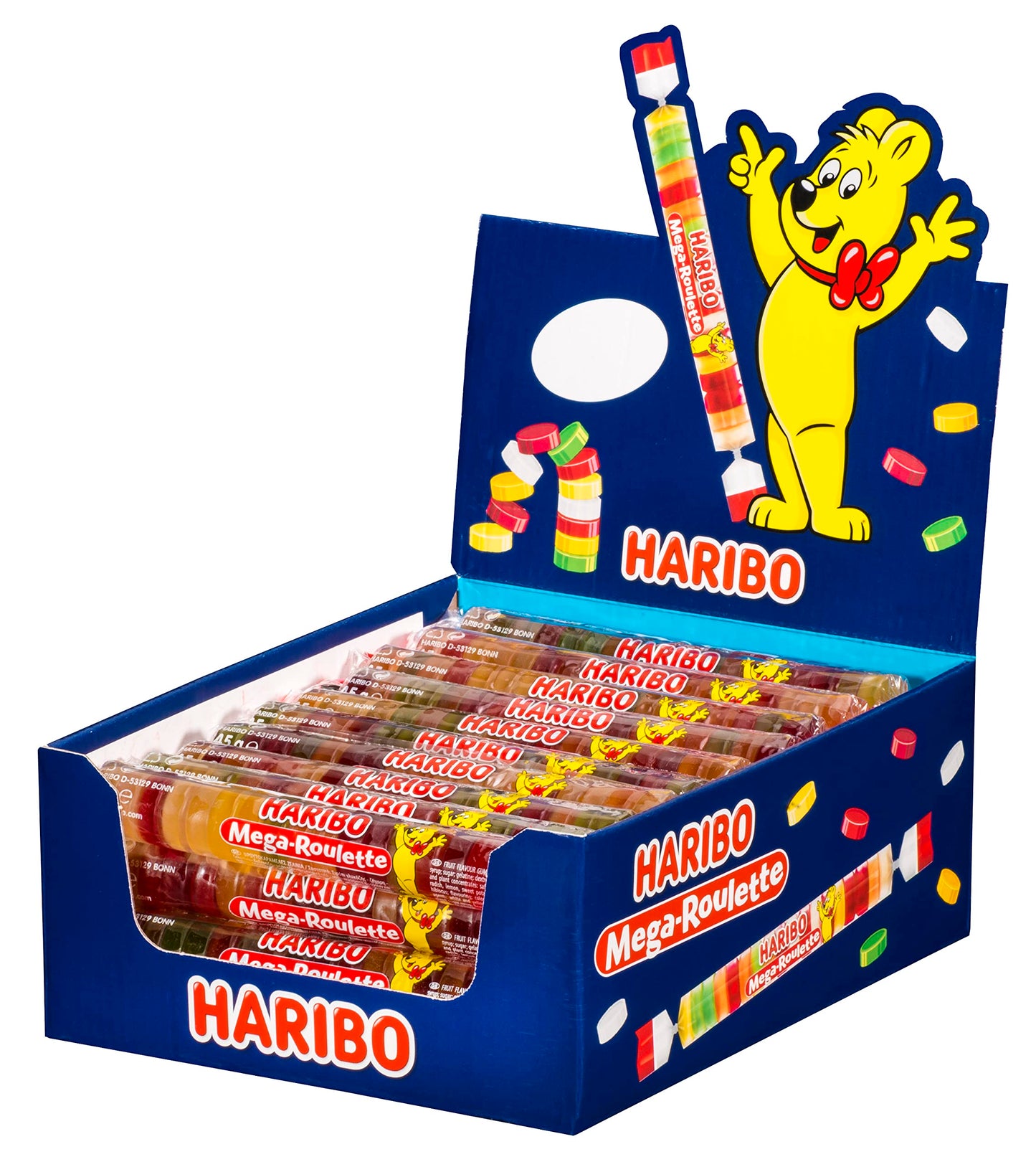 Haribo Mega Roulette Frutta - 40 pacchetti da 45g