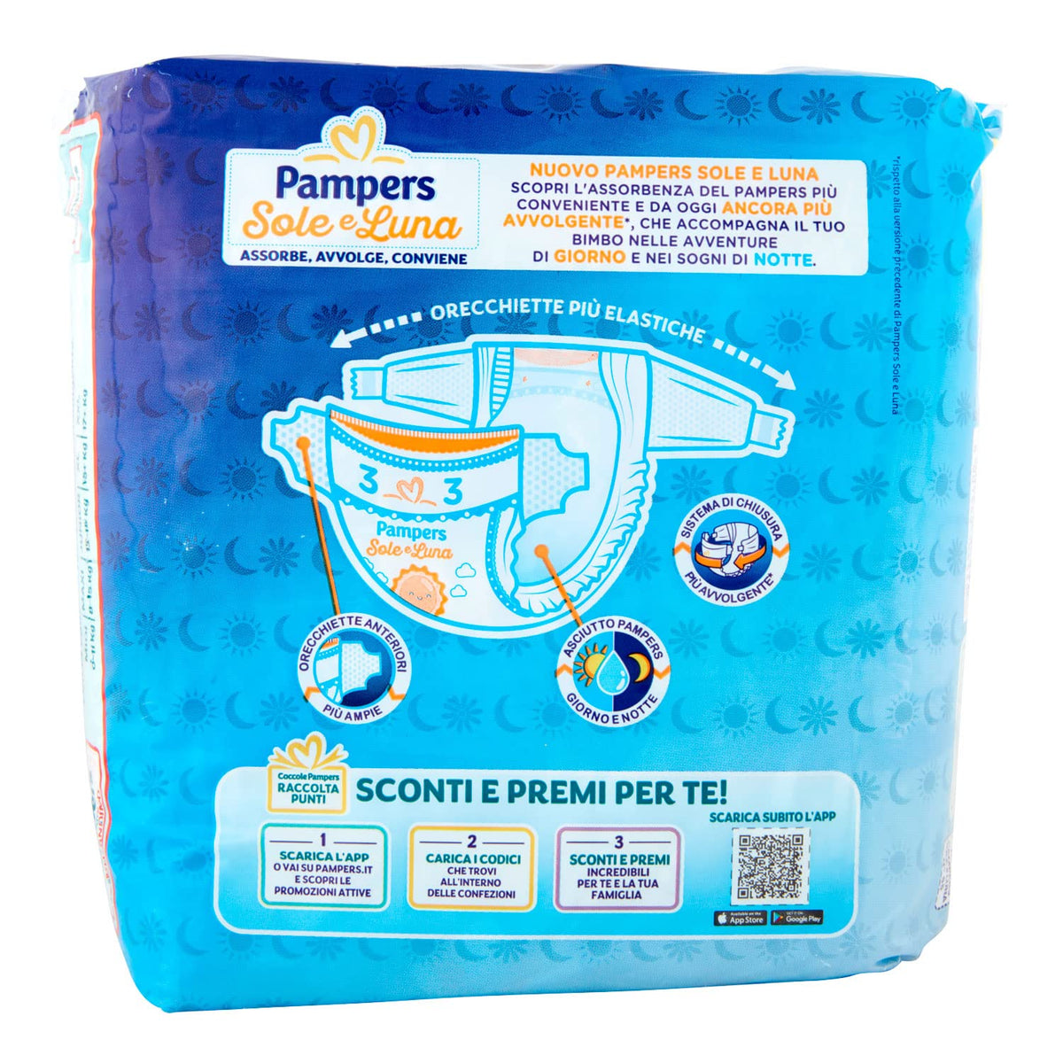 PAMPERS SOLE E LUNA MIDI x20