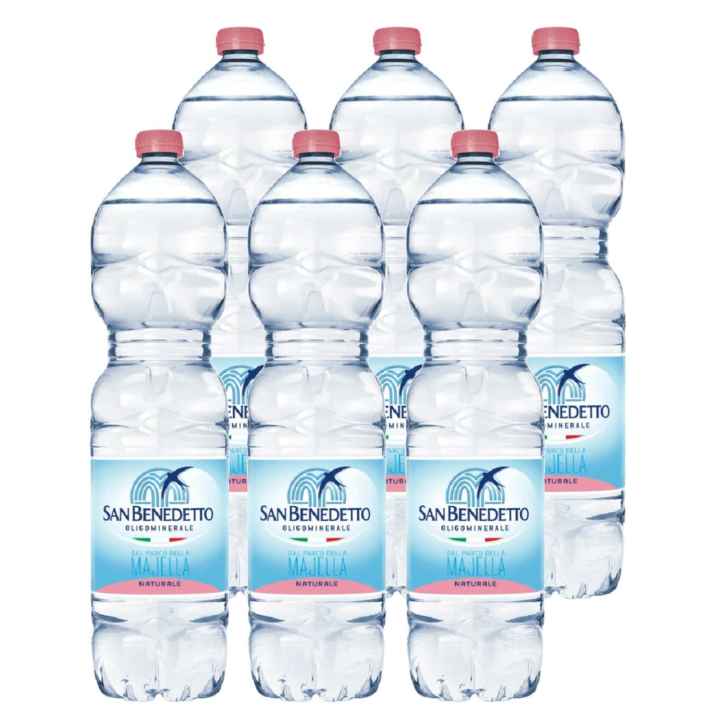 Acqua San Benedetto Naturale 1,5l x 6 | Acqua Minerale Naturale Fonte Benedicta | Confezione da 6 Bottiglie di PET da 1500ml