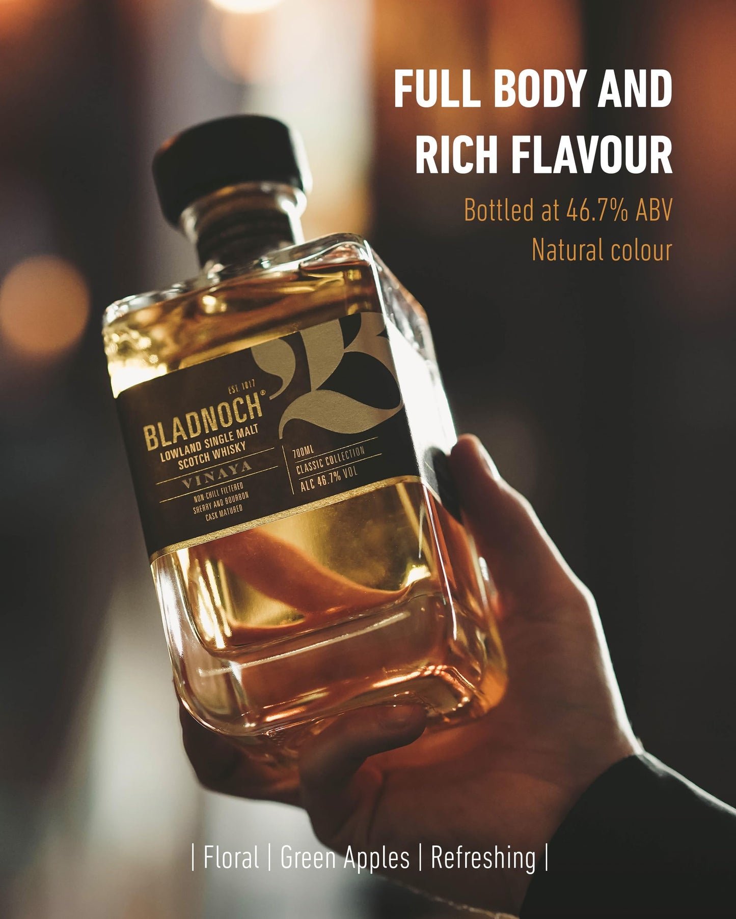 Bladnoch VINAYA Lowland Single Malt Scotch Whisky 46,7% Vol. 0,7l in Giftbox