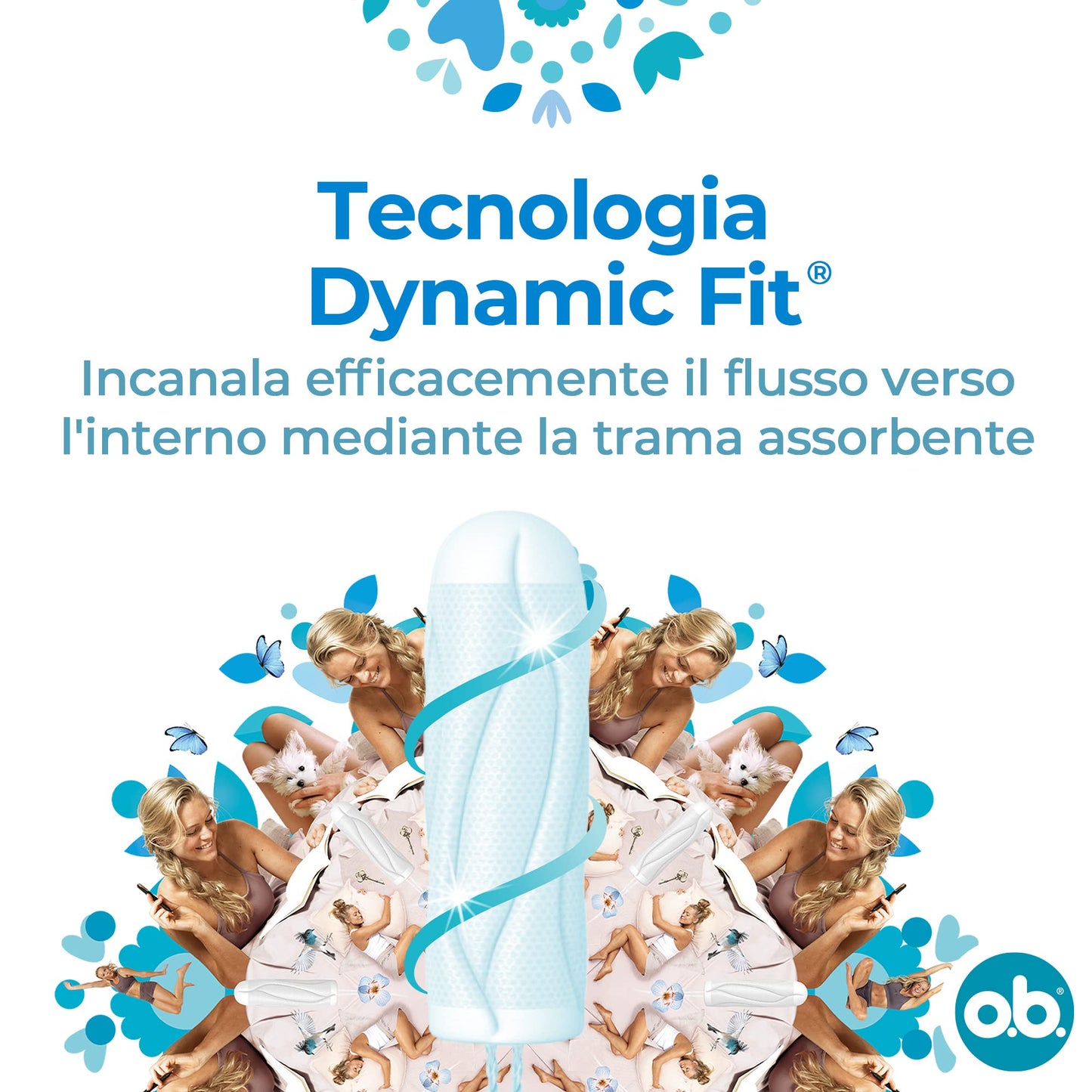 o.b. Assorbenti Interni ProComfort Super Plus, Assorbenti facili da applicare e rimuovere ideali per flusso molto abbondante, Tamponi interni con trama assorbente, 1 confezione da 16 pezzi