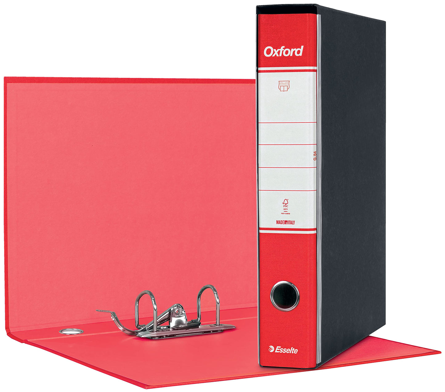 ESSELTE G84 OXFORD Registratore - f.to protocollo dorso 5 cm - Rosso - 1 Pezzo - 390784160