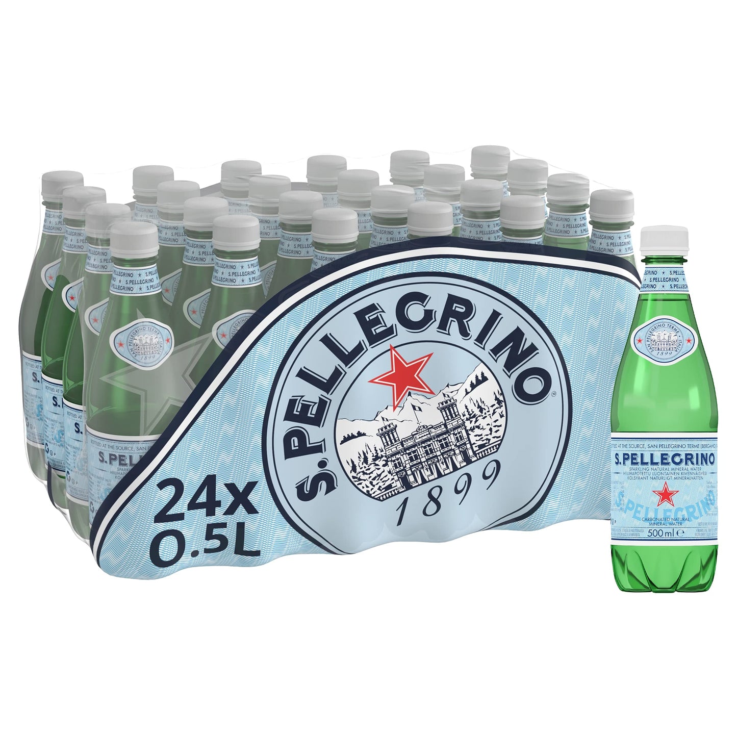 Acqua Minerale Naturale Frizzante San Pellegrino 24x500ml