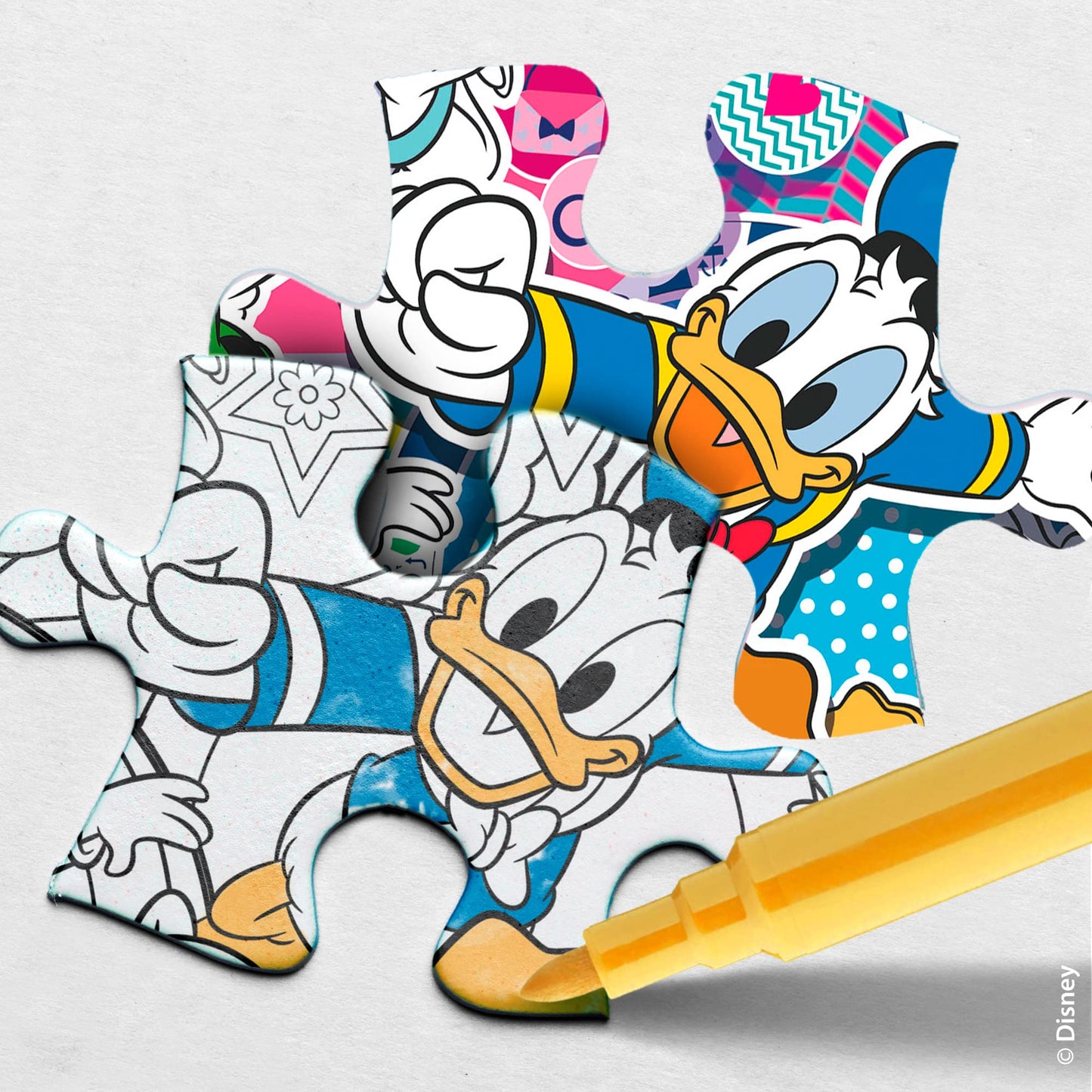 Lisciani Giochi- Disney Puzzle DF Maxi Floor 108 Paperino, Colore, 91782