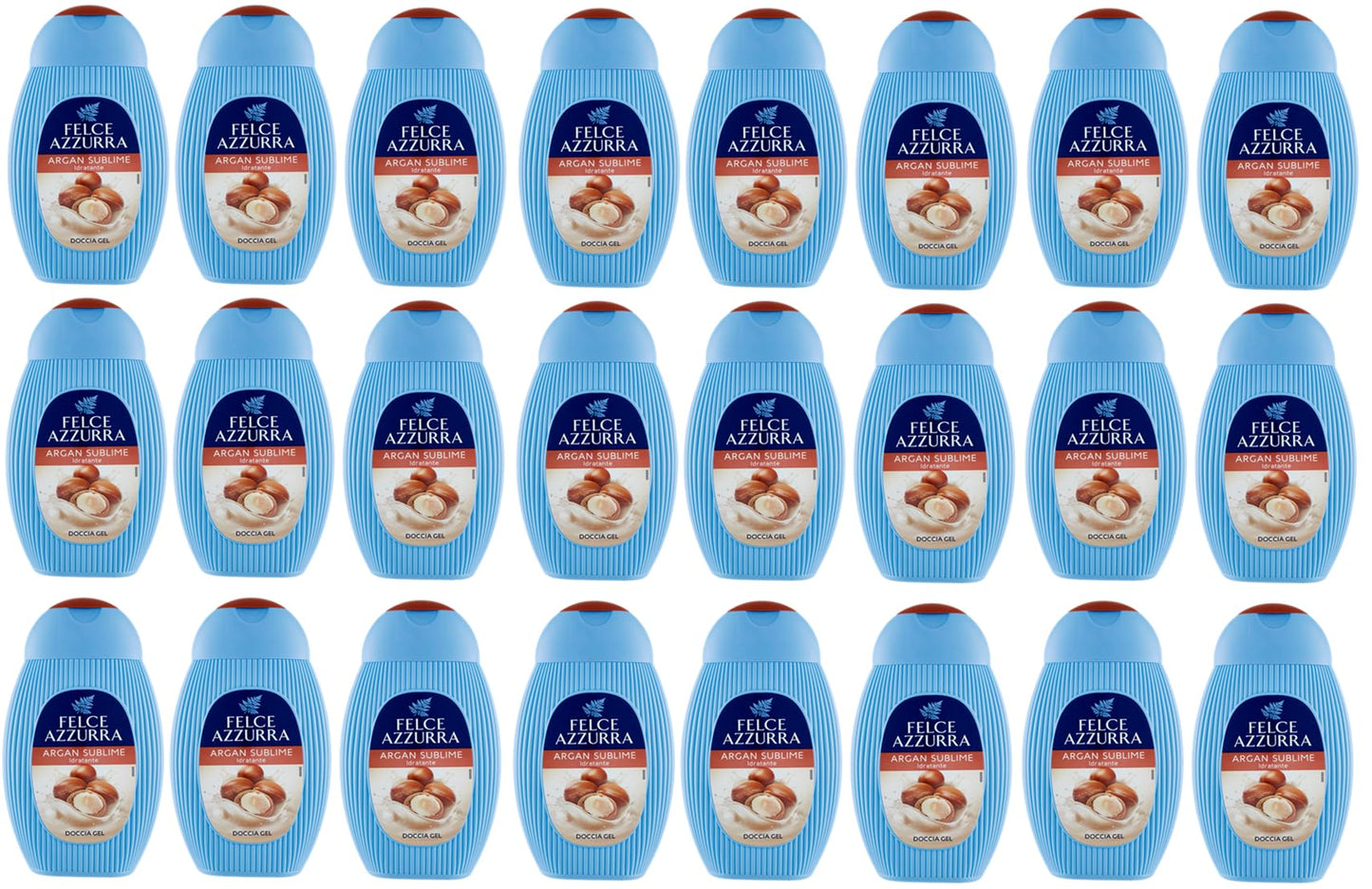 24x Felce Azzurra Argan Sublime Gel da Doccia - Doccia Gel Bagnoschiuma 250ml