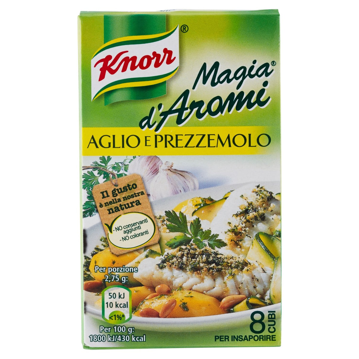 Knorr: Aglio e Prezzemolo - Cubetti da brodo, gusto aglio e prezzemolo, confezione da 8, 11 g ciascuno, confezione da 4