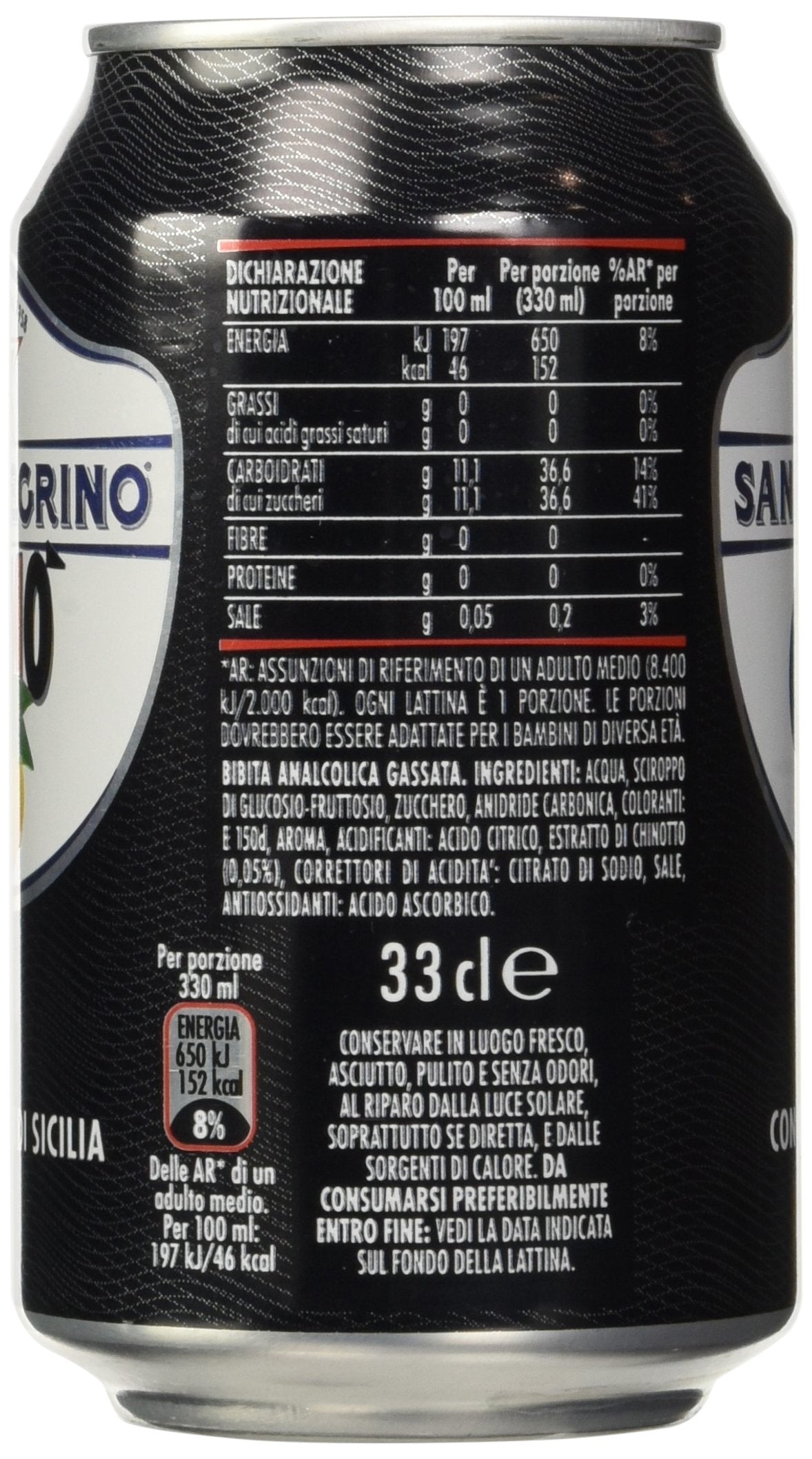 Sanpellegrino Chinò con Chinotti di Sicilia, 330 Ml [Confezione da 24]