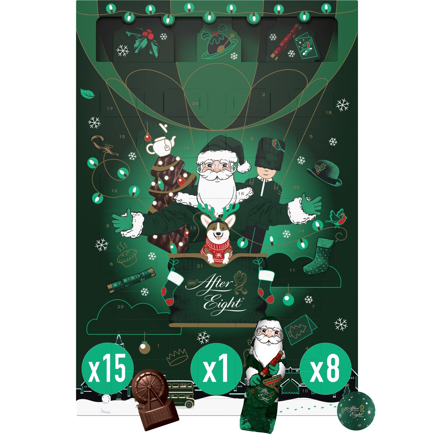After Eight Calendario dell'Avvento con cioccolato e menta 199 g