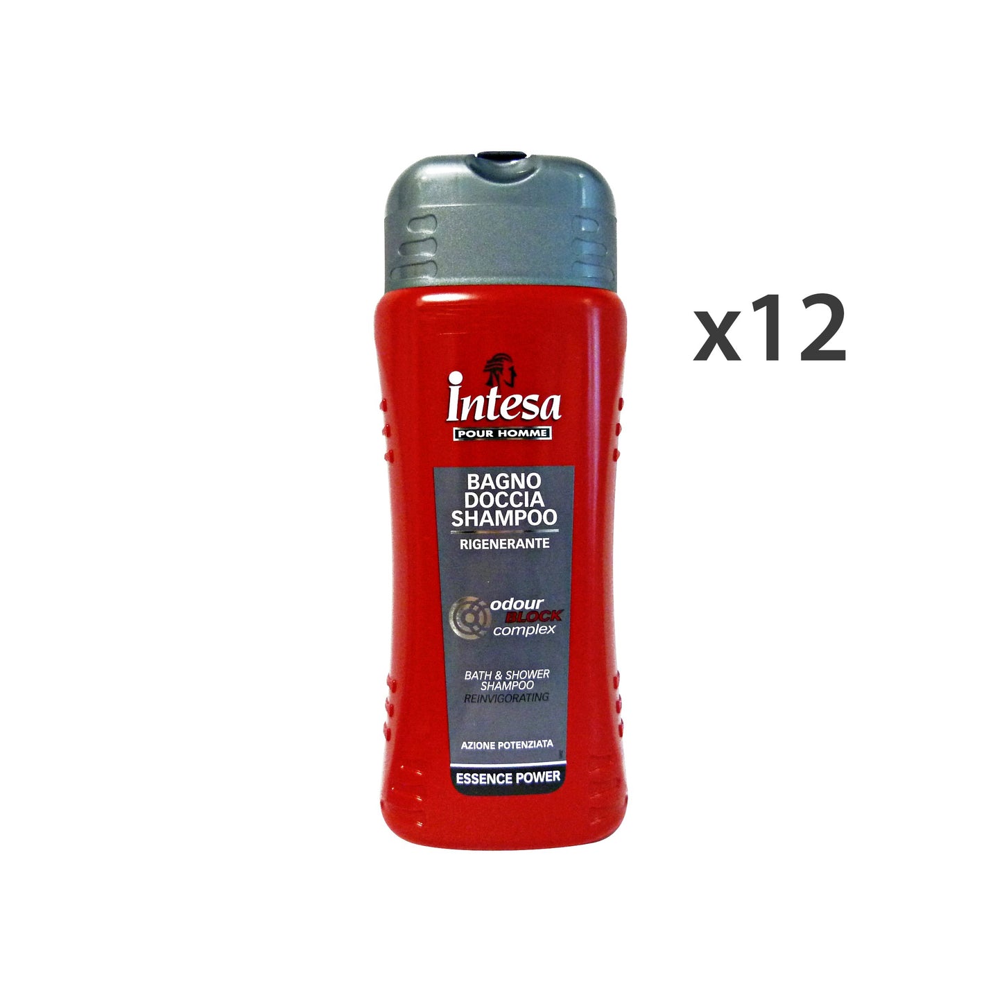 INTESA Set 12 Bagno Doccia Power Odor Block 500 Ml. Saponi E Cosmetici