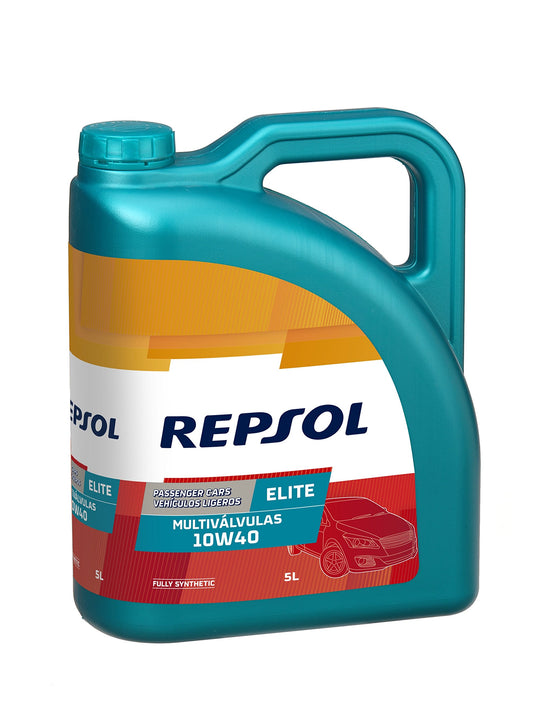 REPSOL Elite Multivalvole 10 W-40 Olio motore per auto, 5 l