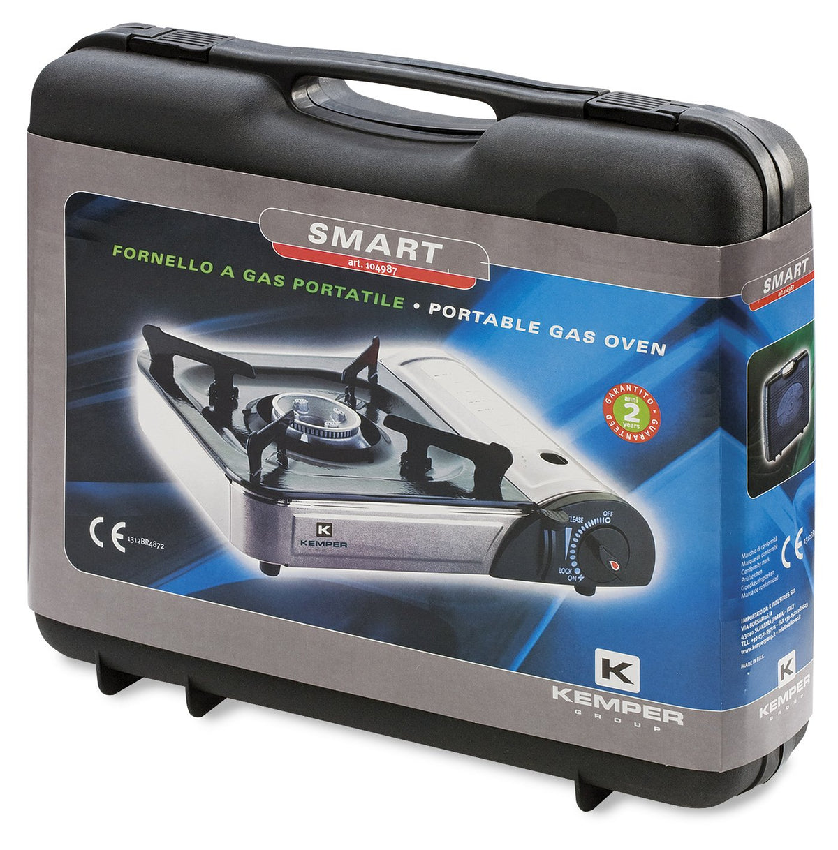 Kemper 9799605 Fornello a Cartuccia da Tavolo Smart, Black, Grey