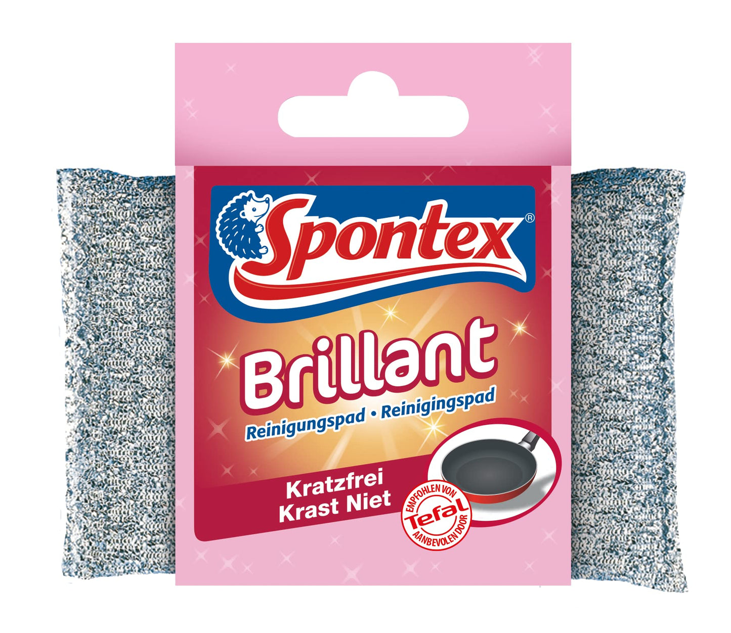 Spontex Brillant – Tampone di pulizia per superfici delicate, kratzfrei ed estremamente lunga durata