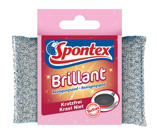 Spontex Brillant – Tampone di pulizia per superfici delicate, kratzfrei ed estremamente lunga durata