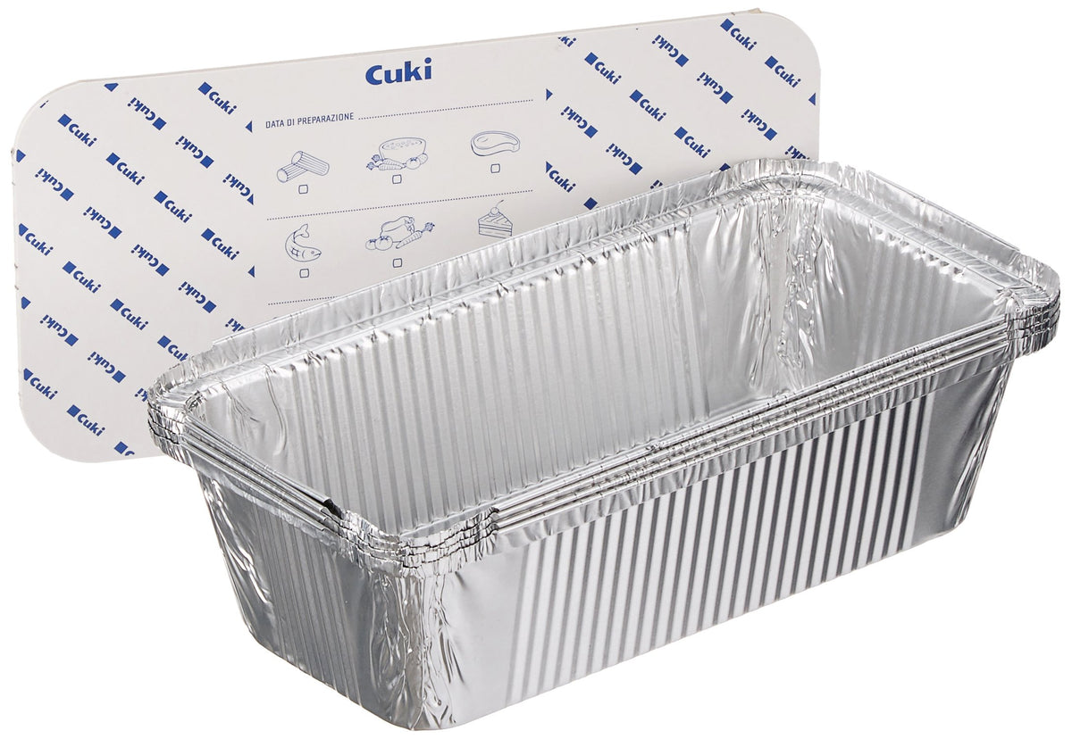 Cuki Vaschette Alluminio CaldoGelo da 2 porzioni con Coperchio - 4 vaschette