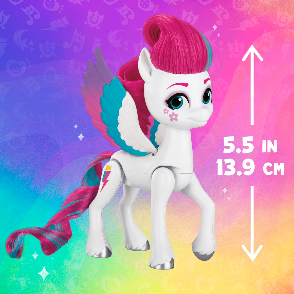 My Little Pony Zipp Storm Look alla moda, statuetta alla moda con accessori