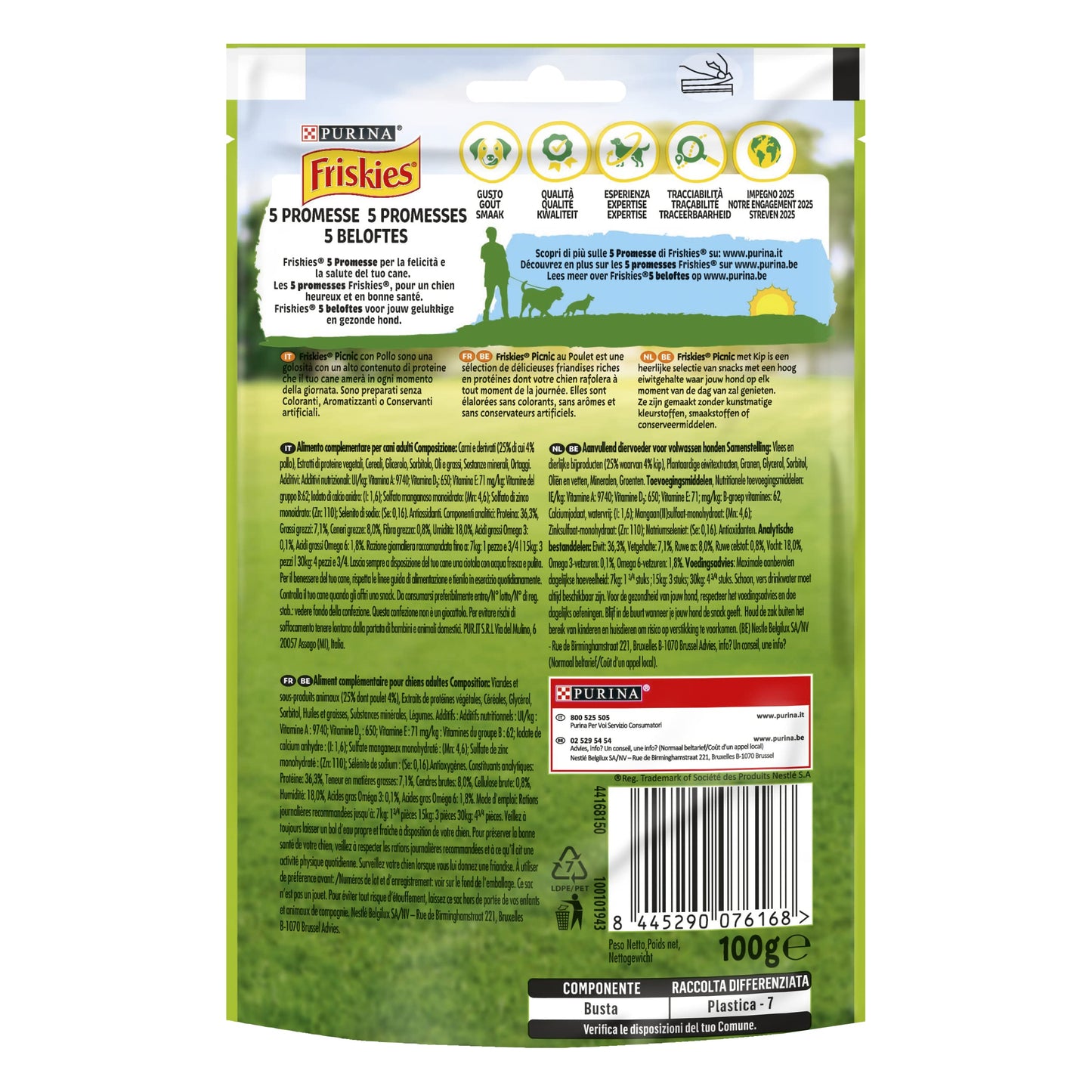 Purina Friskies Picnic Snack Cane con Pollo 100 g
