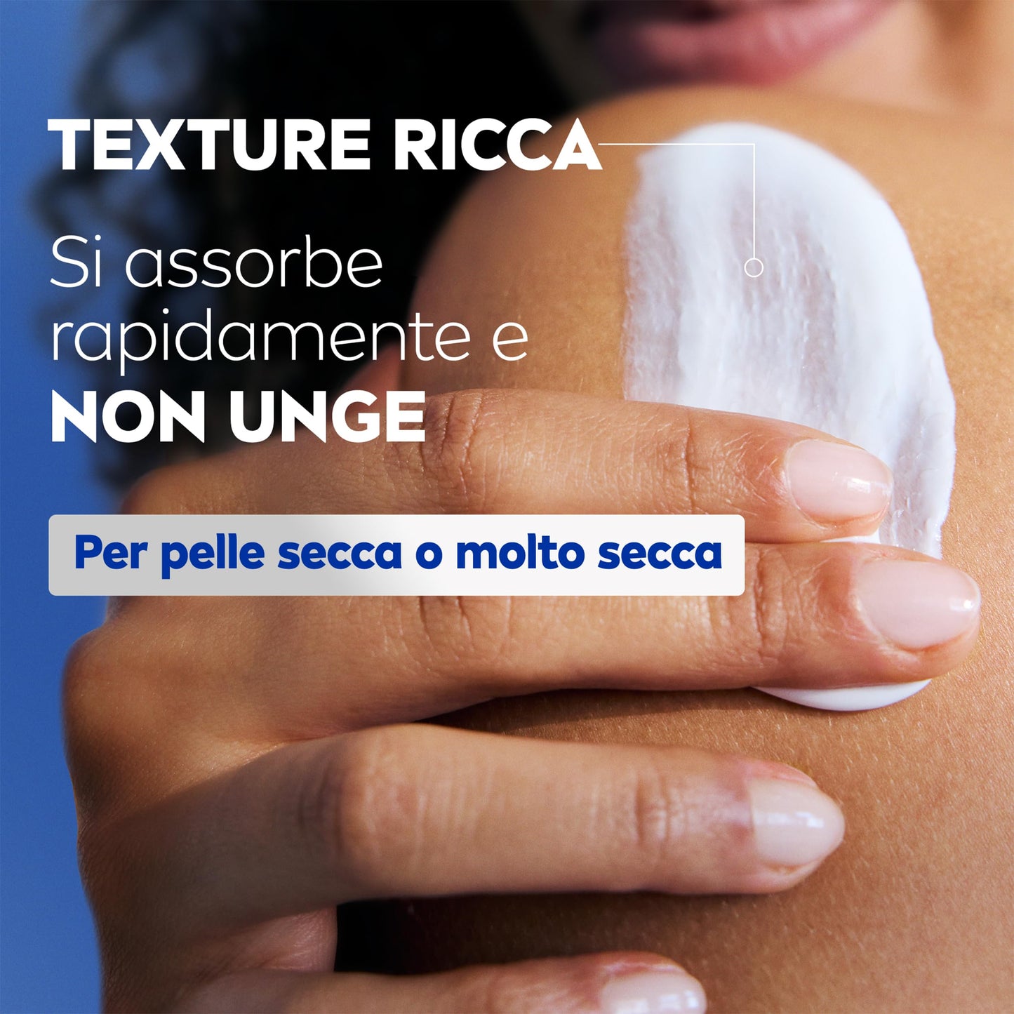 NIVEA Crema Corpo Nutriente 250 ml, Crema idratante corpo 72h arricchita con Acido Ialuronico Puro, Olio di Mandorla e Siero Nutrimento Intenso, Crema corpo idratante pelle secca o molto secca