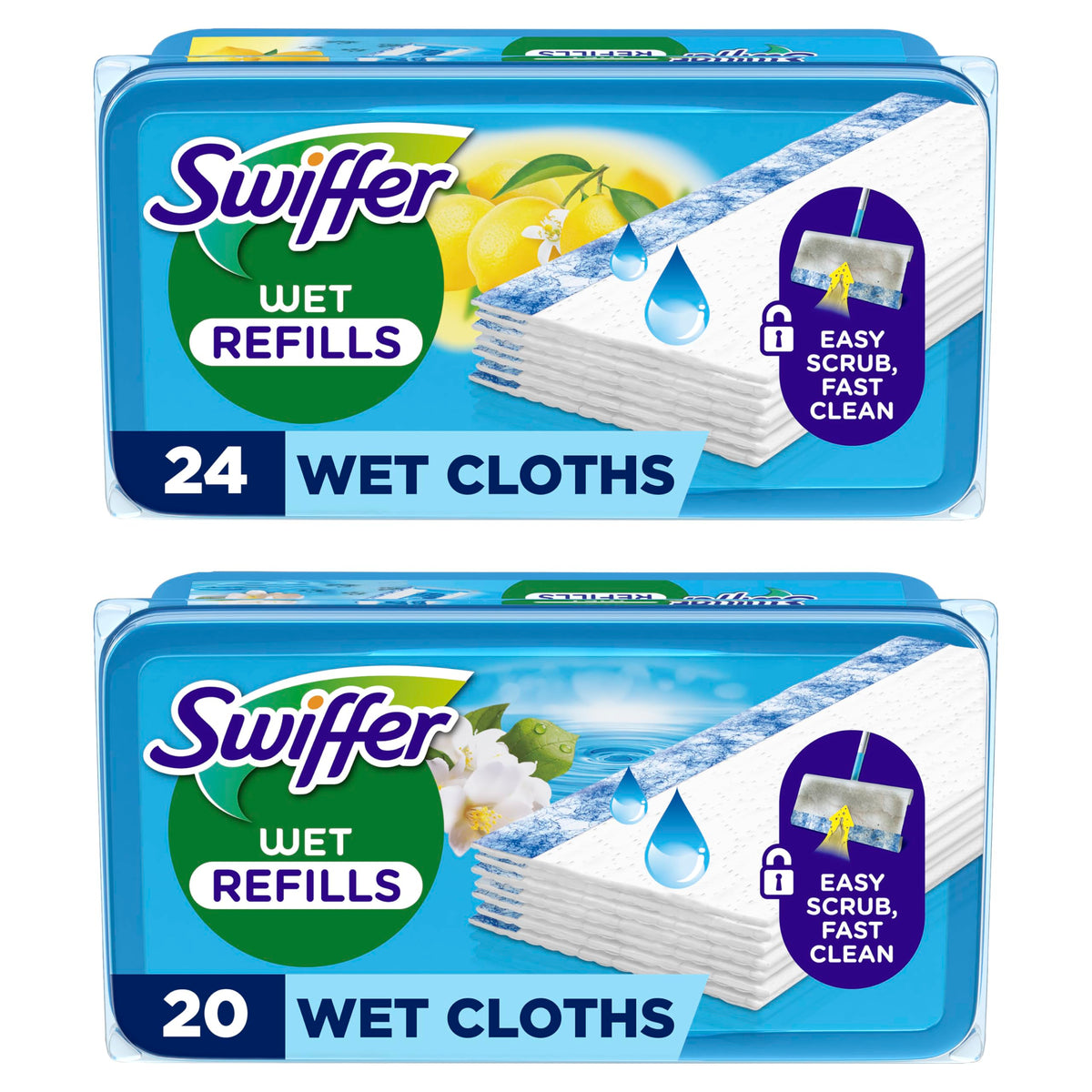 Swiffer Panni Umidi per Scopa Lavapavimenti con Profumo
