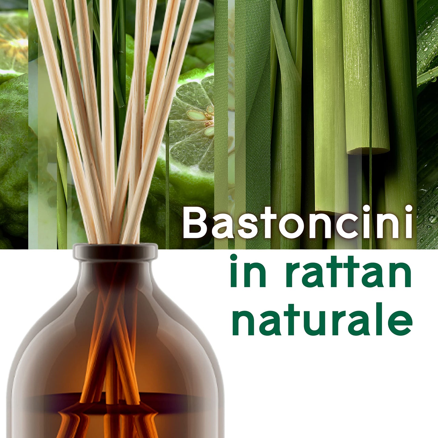 Glade Aromatherapy Diffusore di Oli Essenziali a Bastoncini, Fragranza Calm Mind Bergamotto e Citronella, 1 Confezione da 1 Diffusore da 80 ml