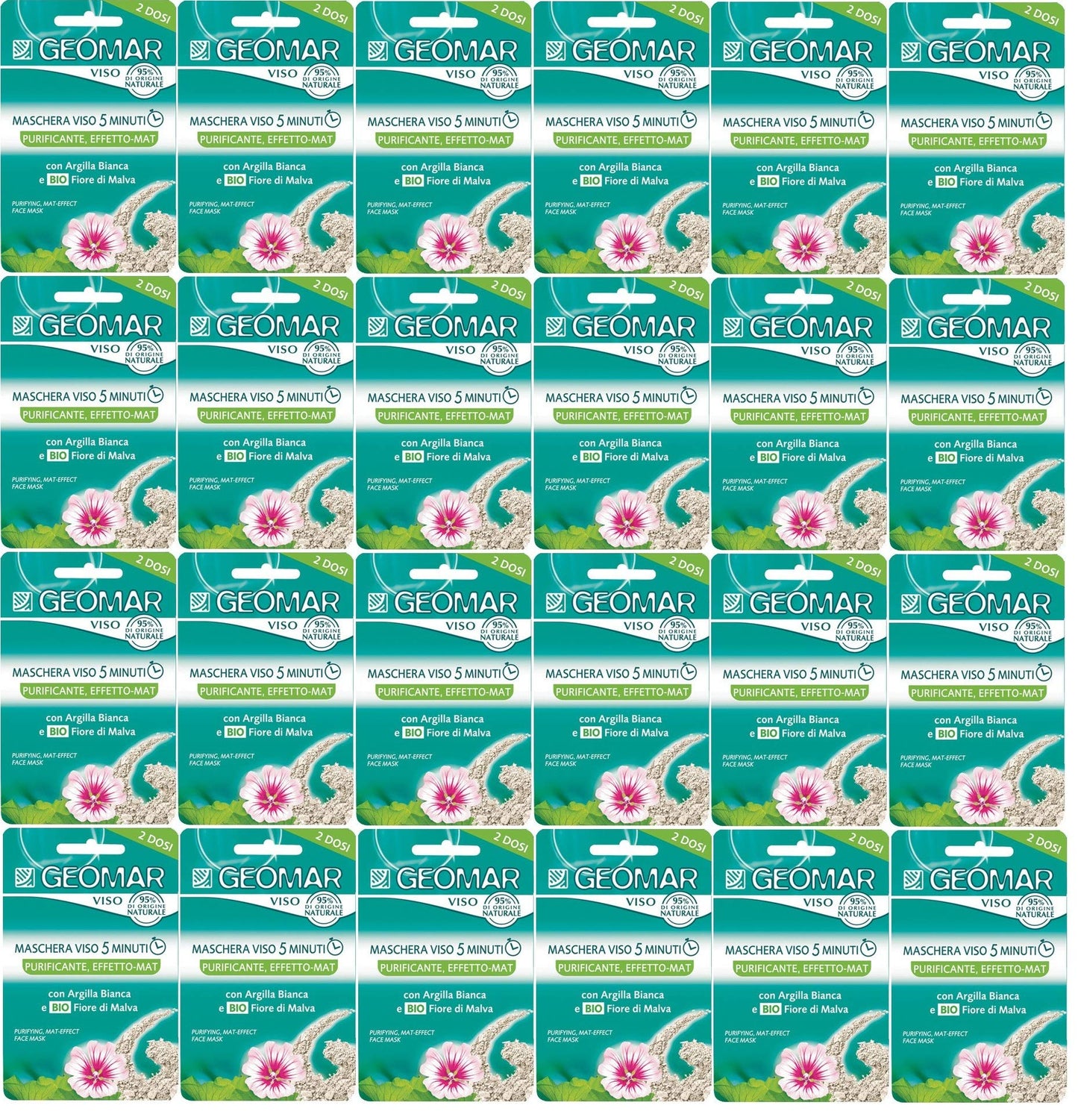 Set 24 GEOMAR Maschera Viso Purificante - Cura del Viso