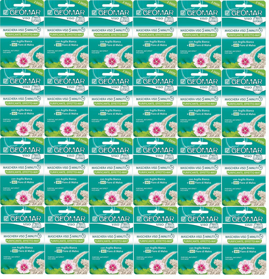 Set 24 GEOMAR Maschera Viso Purificante - Cura del Viso