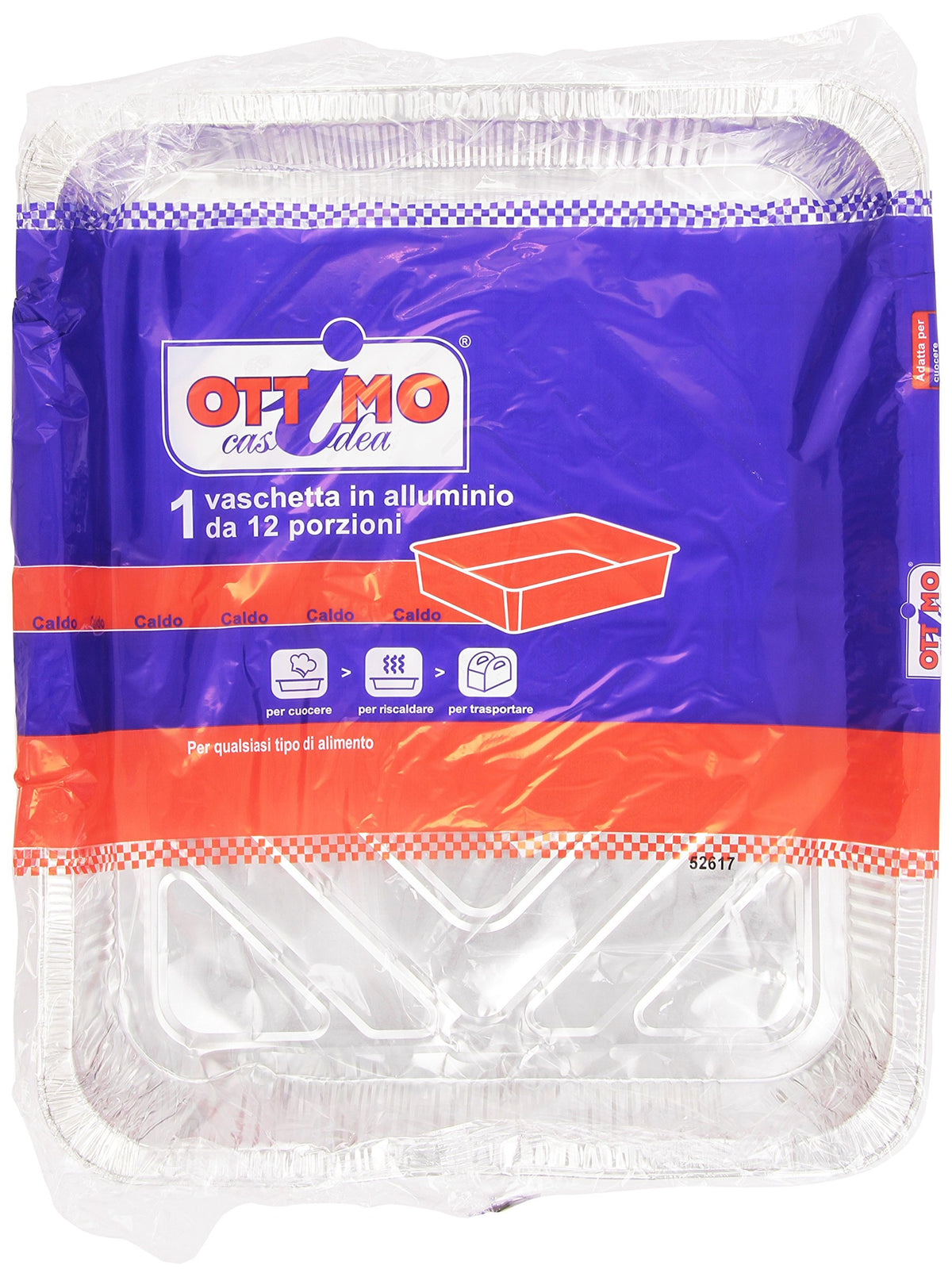 Ottimo - Vaschetta Alluminio, 12 Porzioni - 1 Pezzo