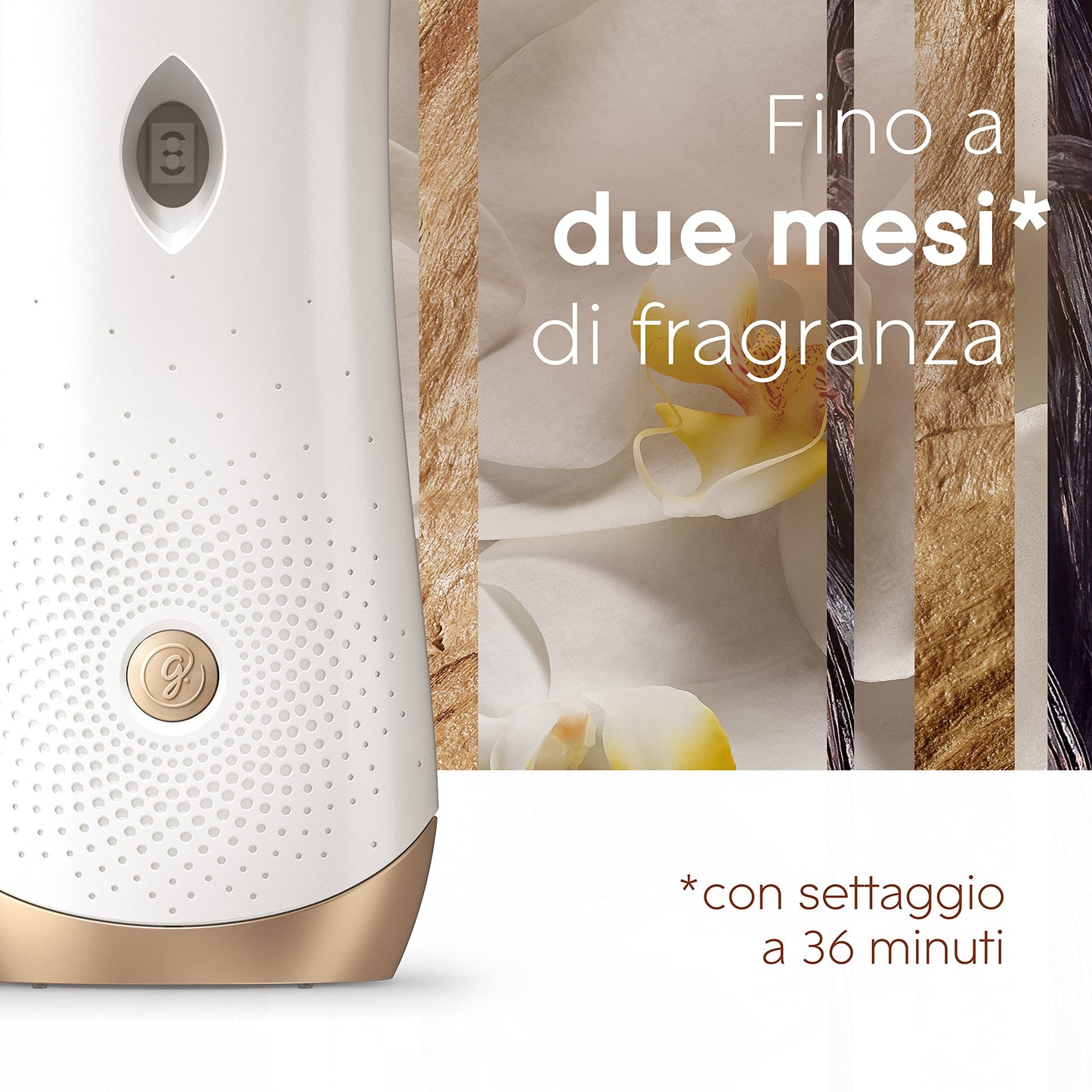 Glade Automatic Spray Ricarica, Profumatore per Ambienti, Fragranza Romantic Vanilla Blossom, Formato Scorta da 4 Ricariche da 269 ml