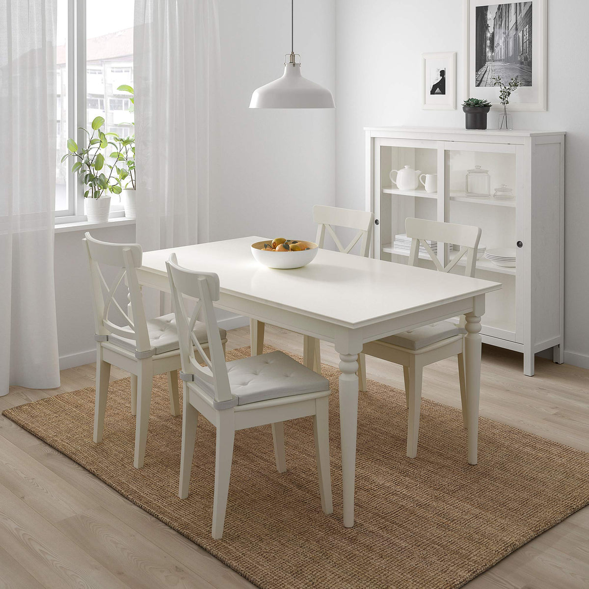 Ikea JUSTINA cuscino per sedia, 42/35x40x4 cm, naturale