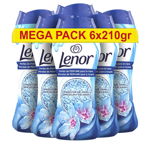 Lenor Classics Freschezza Aprile, Perle Lavatrice Profumate 93 Lavaggi (6 x 210 g), Ammorbidente per vestiti, esaltatore di freschezza per il lavaggio