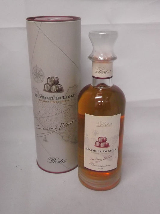 GRAPPA INVECCHIATA OLTRE IL DILIDIA IN CILINDRO LATTA REGALO 43% 70CL BERTA