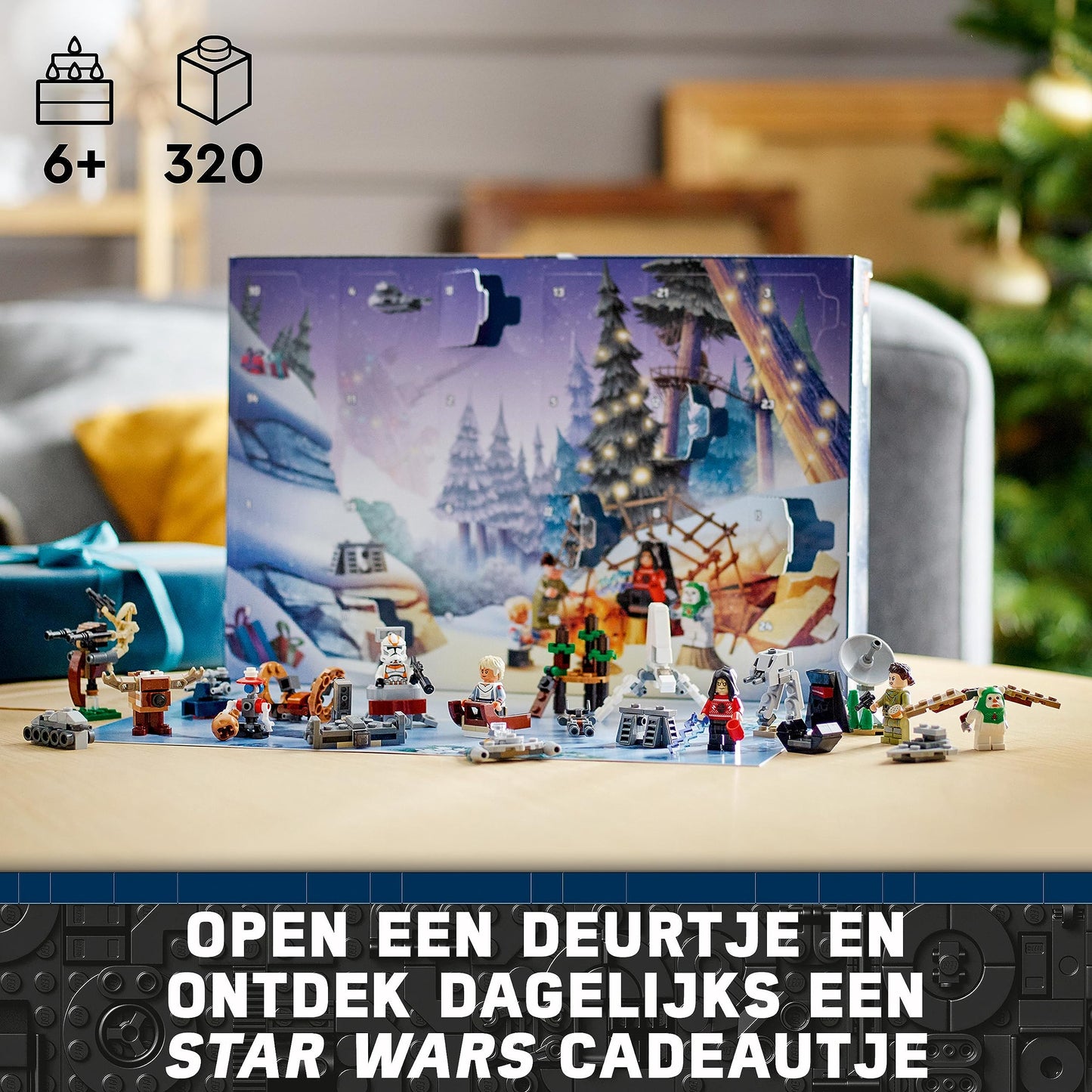 LEGO Star Wars Calendario dell'Avvento 2023 con 24 Regali tra cui 9 Personaggi, 10 Veicoli Giocattolo e 5 Iconici Mini-Modelli, Regalo per il Countdown di Natale per Bambini e Fan 75366