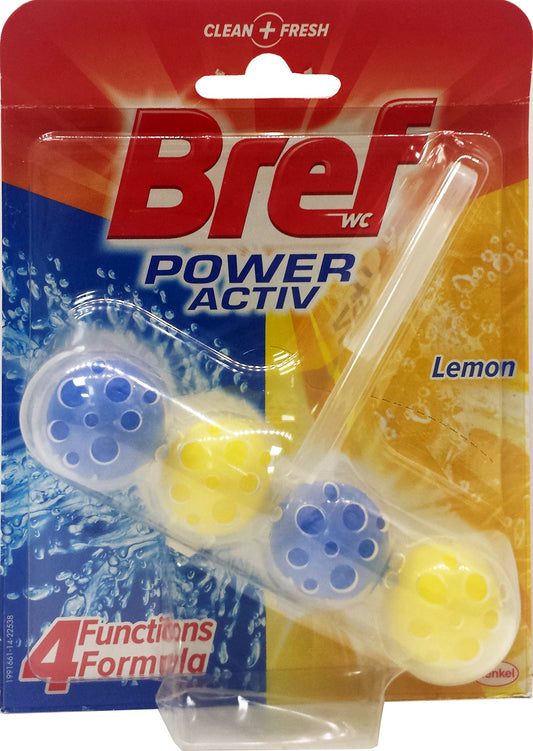 10 x BREF Wc Power Activ Tavoletta Lemon 50 Grammi