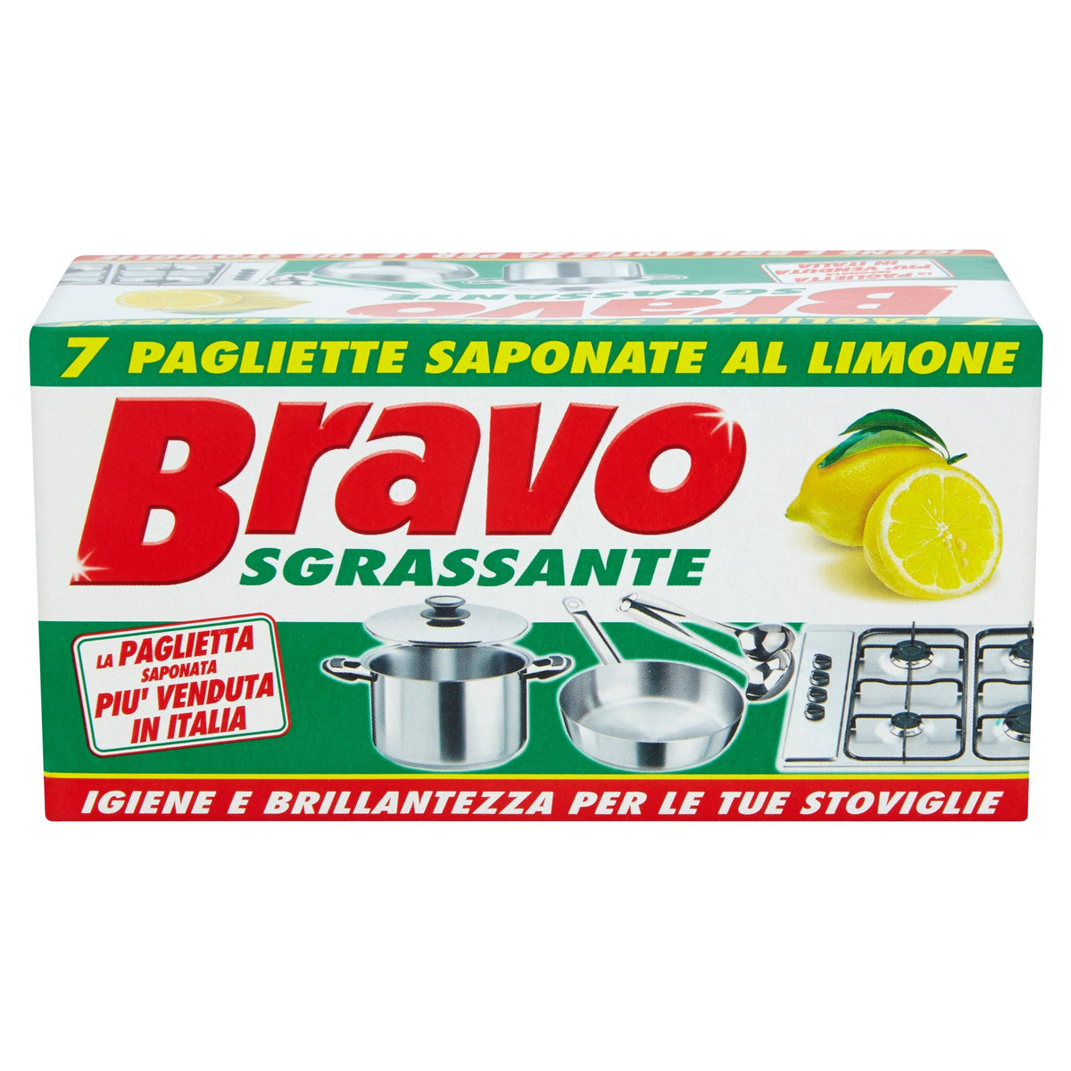 Bravo Pagliette Sgrassante - 1 Pacco da 30 x 7 - Totale: 210