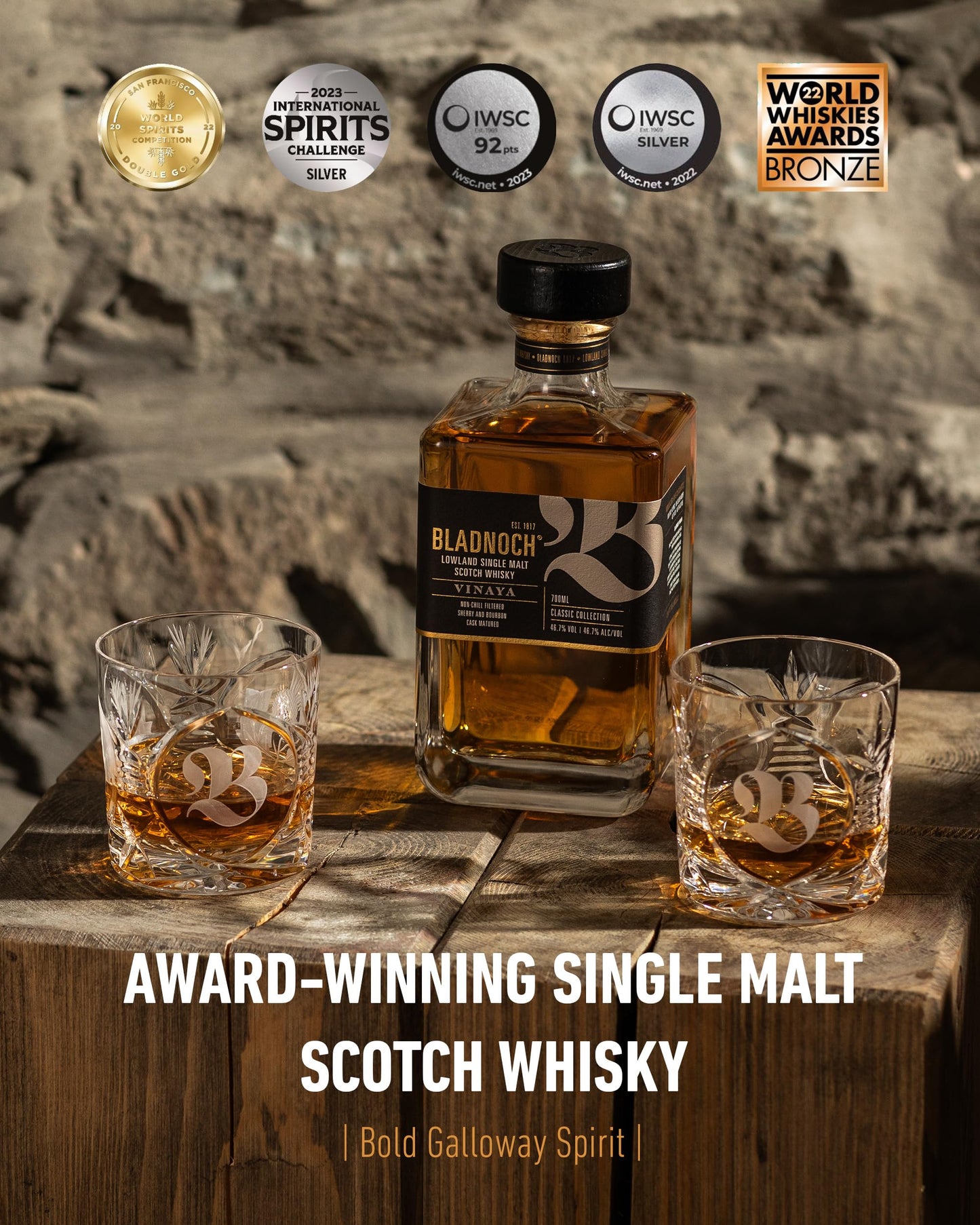 Bladnoch VINAYA Lowland Single Malt Scotch Whisky 46,7% Vol. 0,7l in Giftbox