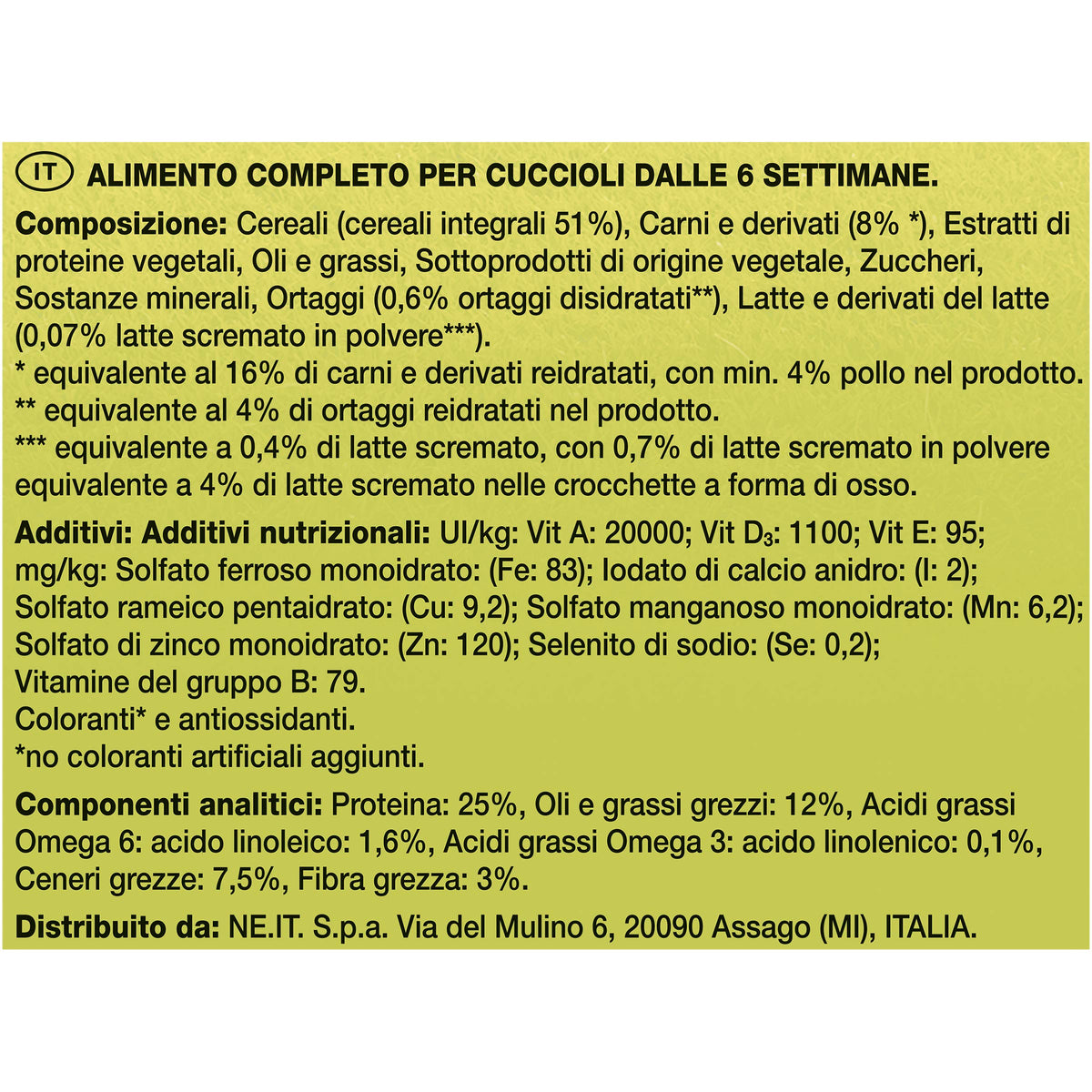 PURINA FRISKIES 5 Promesse Junior Crocchette per Cani Cuccioli con Pollo e Verdure 6 Sacchi da 1.5kg