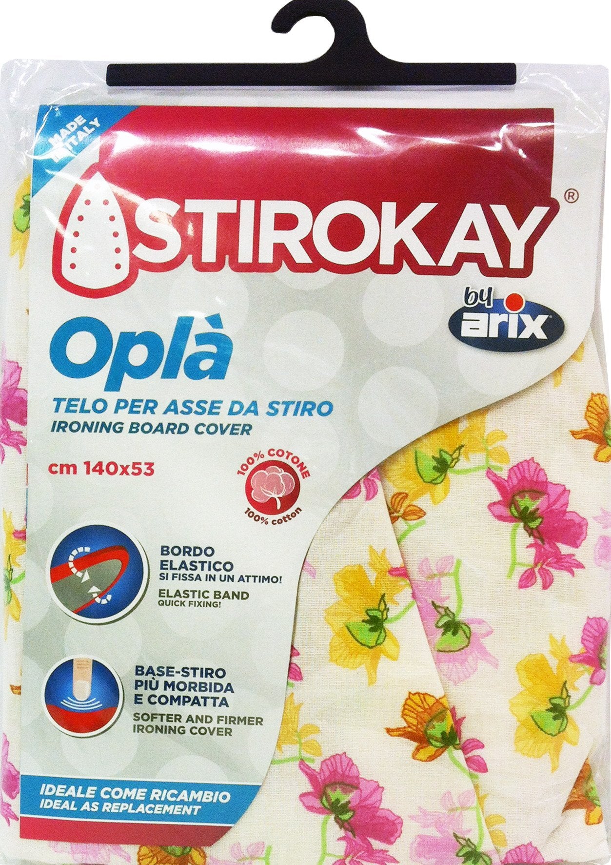 7 x ARIX Tovaglia Da Stiro Ricambio 140 X 53 Cm.