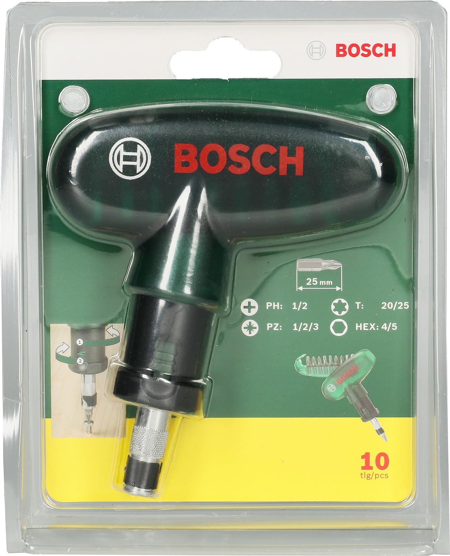 Bosch 2607019510 Cacciavite a Cricchetto con Inserti Avvitamento