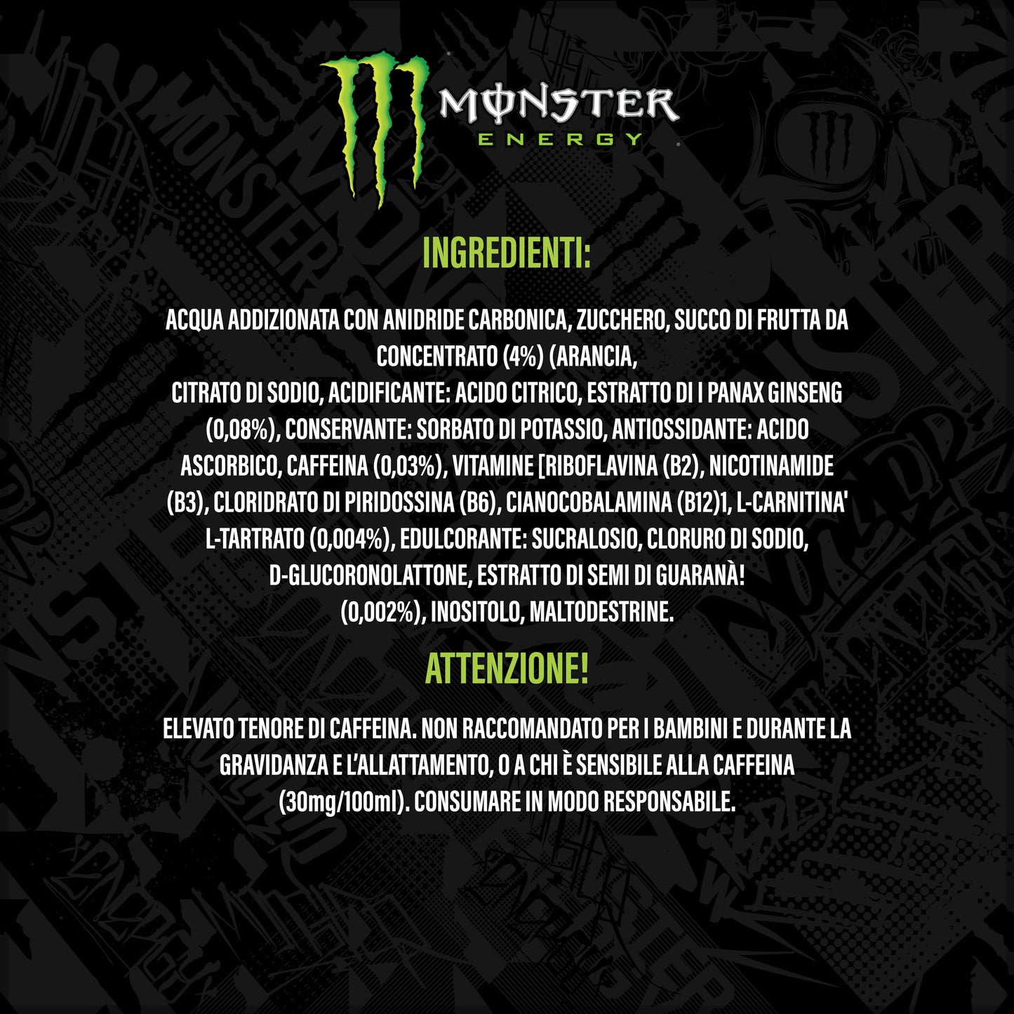 Monster Energy The Doctor – 12 Lattina da 500 ml, Energy Drink in Collaborazione con Valentino Rossi, Bevanda Energetica al Gusto Leggero e Rinfrescante di Agrumi