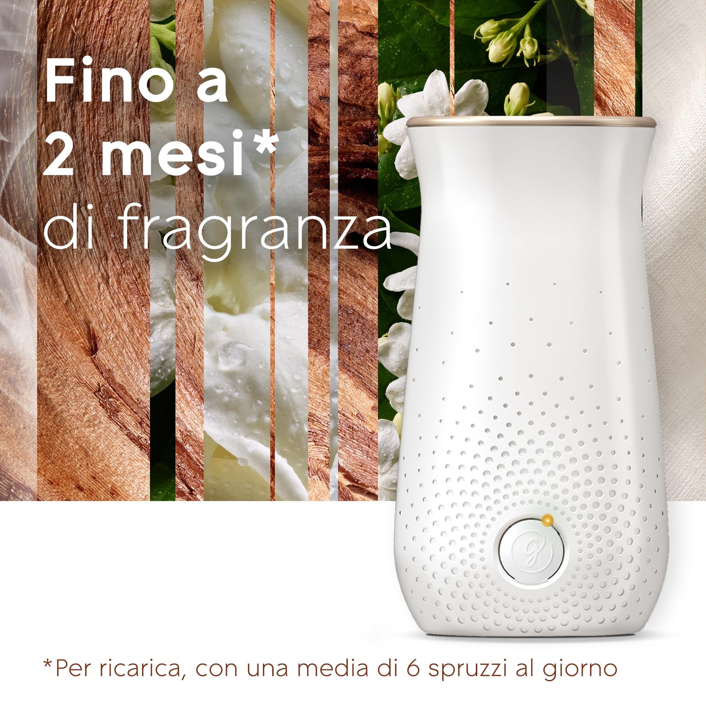 Glade Sense & Spray Profumatore per Ambienti con Oli Essenziali, Fragranza Sensual Sandalwood e Jasmine, Confezione da 3 Ricariche da 18 ml