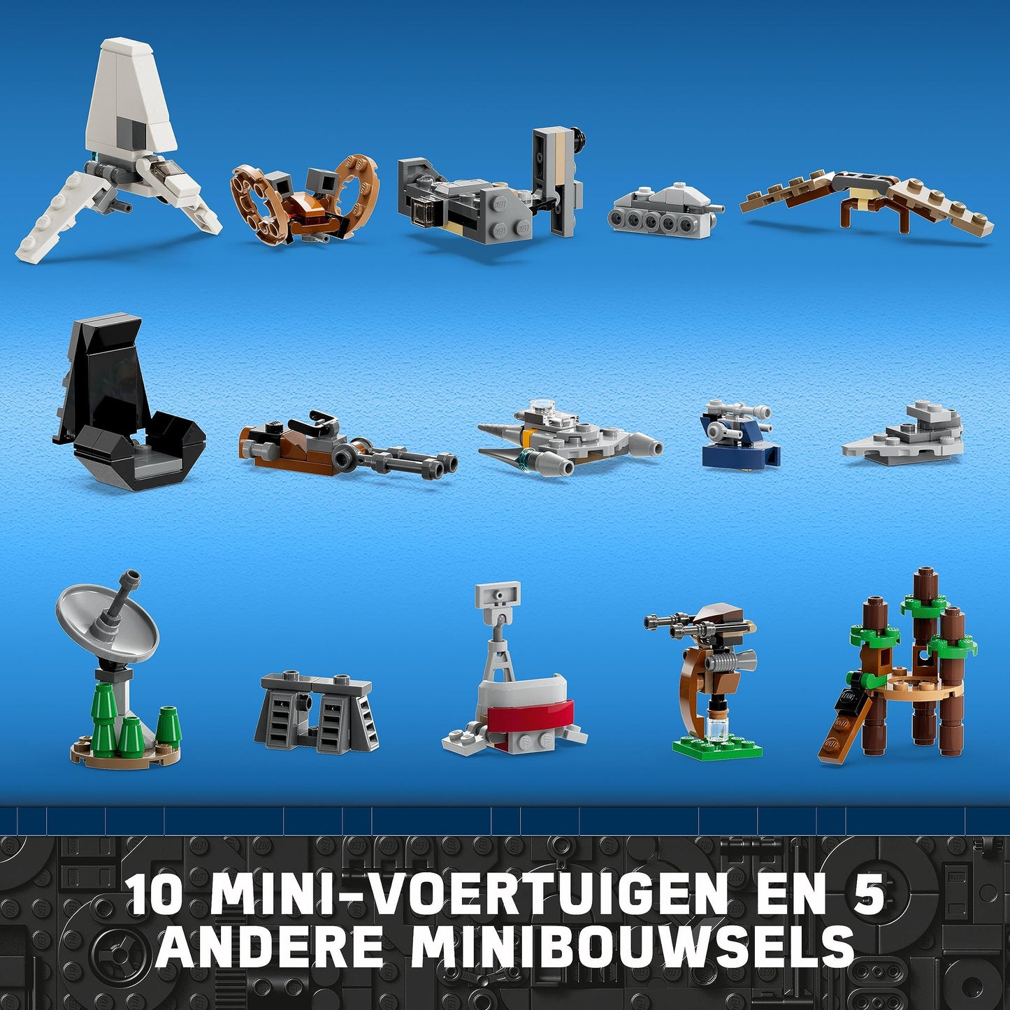 LEGO Star Wars Calendario dell'Avvento 2023 con 24 Regali tra cui 9 Personaggi, 10 Veicoli Giocattolo e 5 Iconici Mini-Modelli, Regalo per il Countdown di Natale per Bambini e Fan 75366