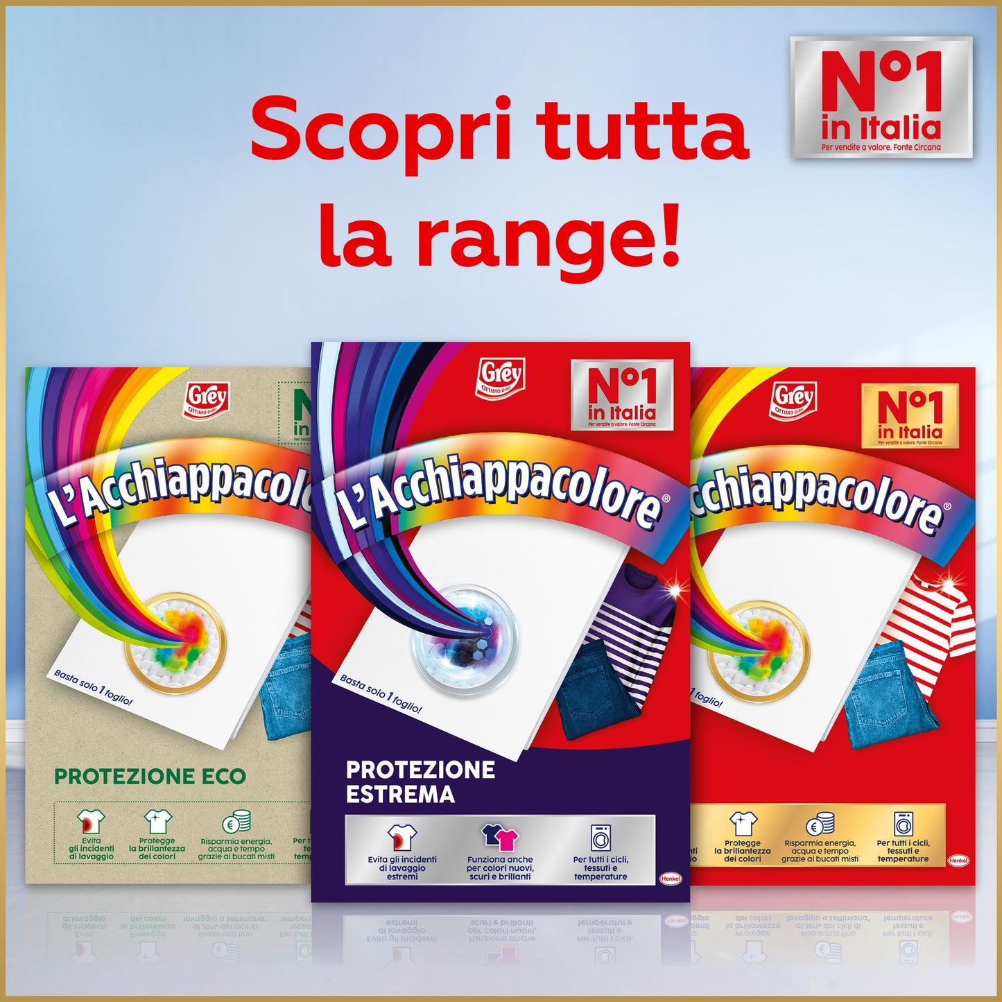 Grey L'Acchiappacolore Protezione Estrema, Fogli Cattura Colore, Fogli Proteggi Colore, Fogli XXL, Confezione da 18 fogli