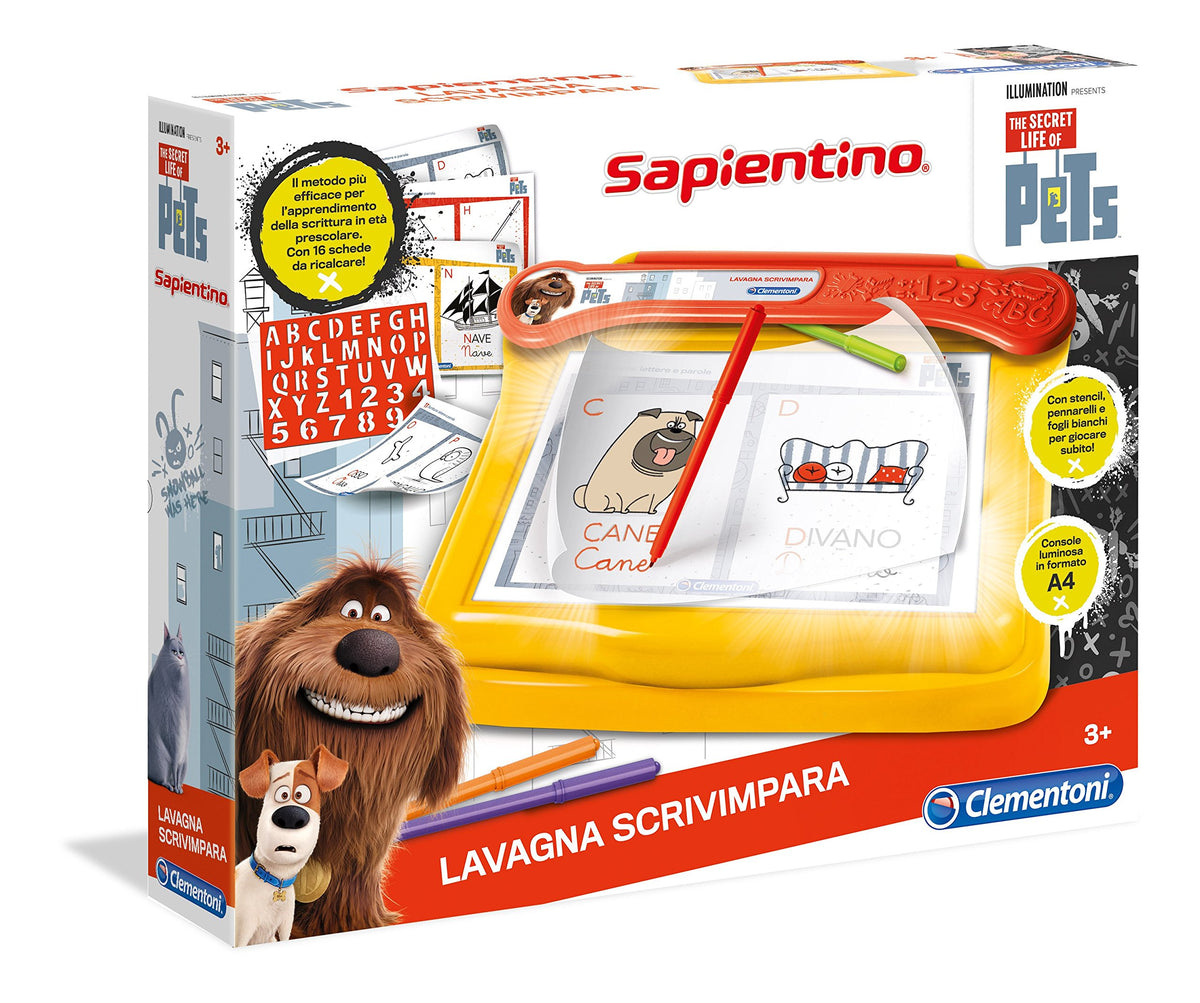 Clementoni - 11931 - Gioco Lavagna Scrivimpara The Secret Life Of Pets