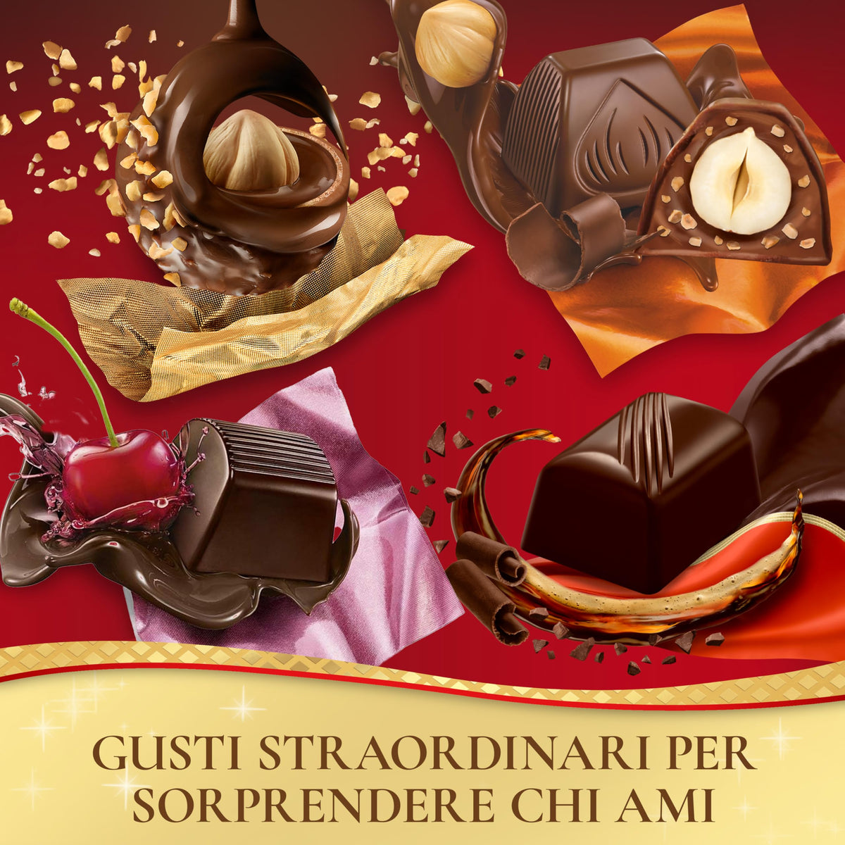 Ferrero Prestige, Calza befana con 21 specialità, Ferrero Rocher, Mon Chér, Pocket Coffee e Ferrero Küsschen, Idea Regalo Epifania, Confezione da 234 gr