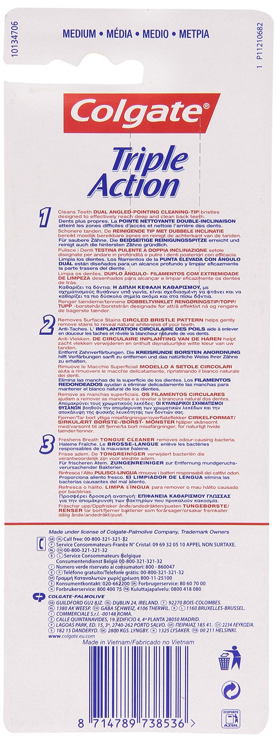 Colgate - Spazzolino, Medio - 4 pezzi