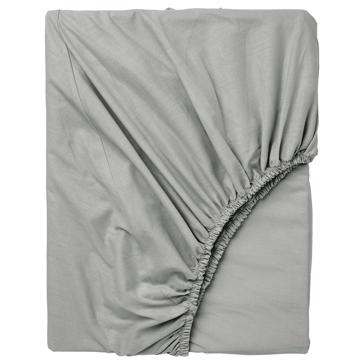 IKEA DVALA - Lenzuolo con angoli, 160 x 200 cm, grigio chiaro