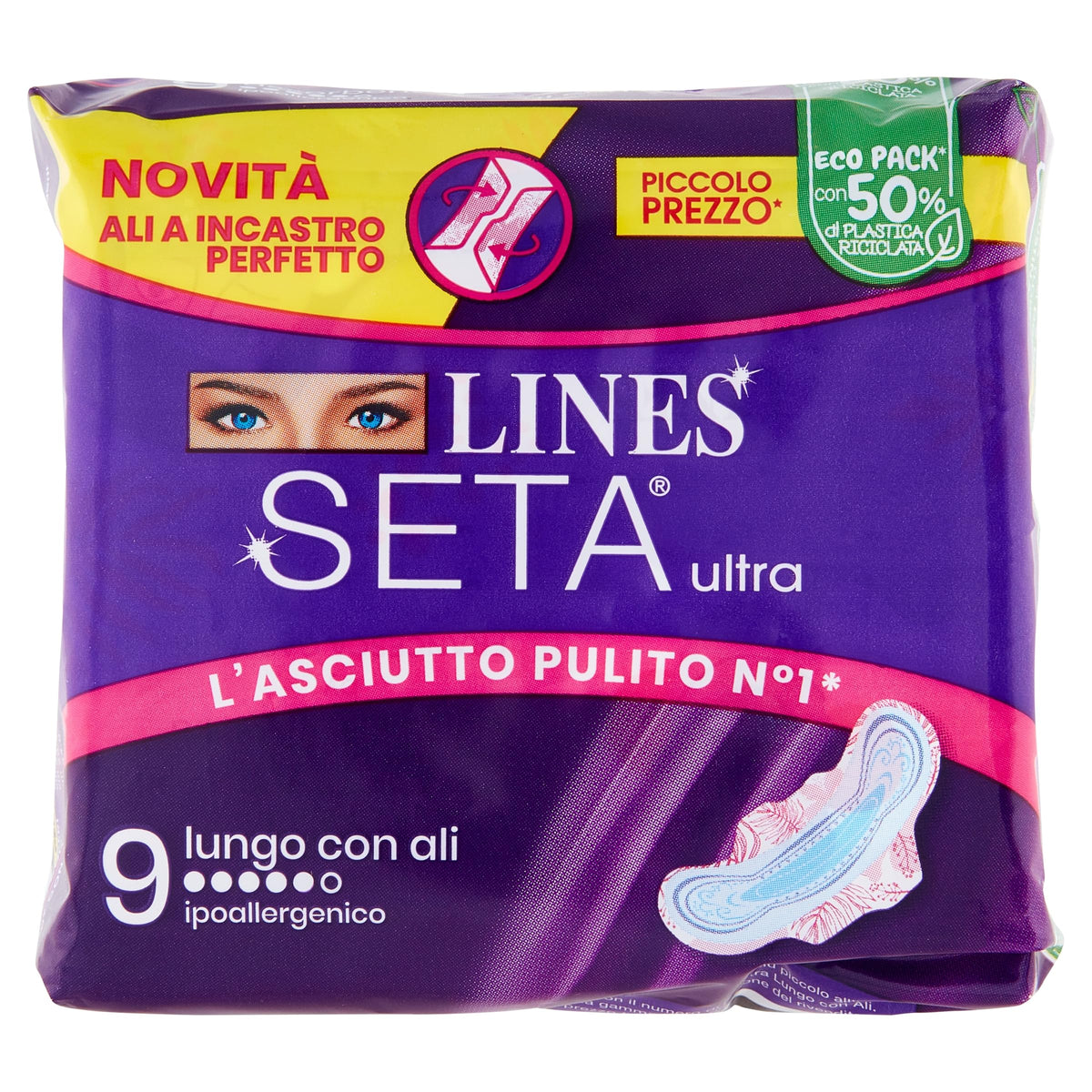 LINES SETA ULTRA ALI LUNGO VIOLA X9 3498